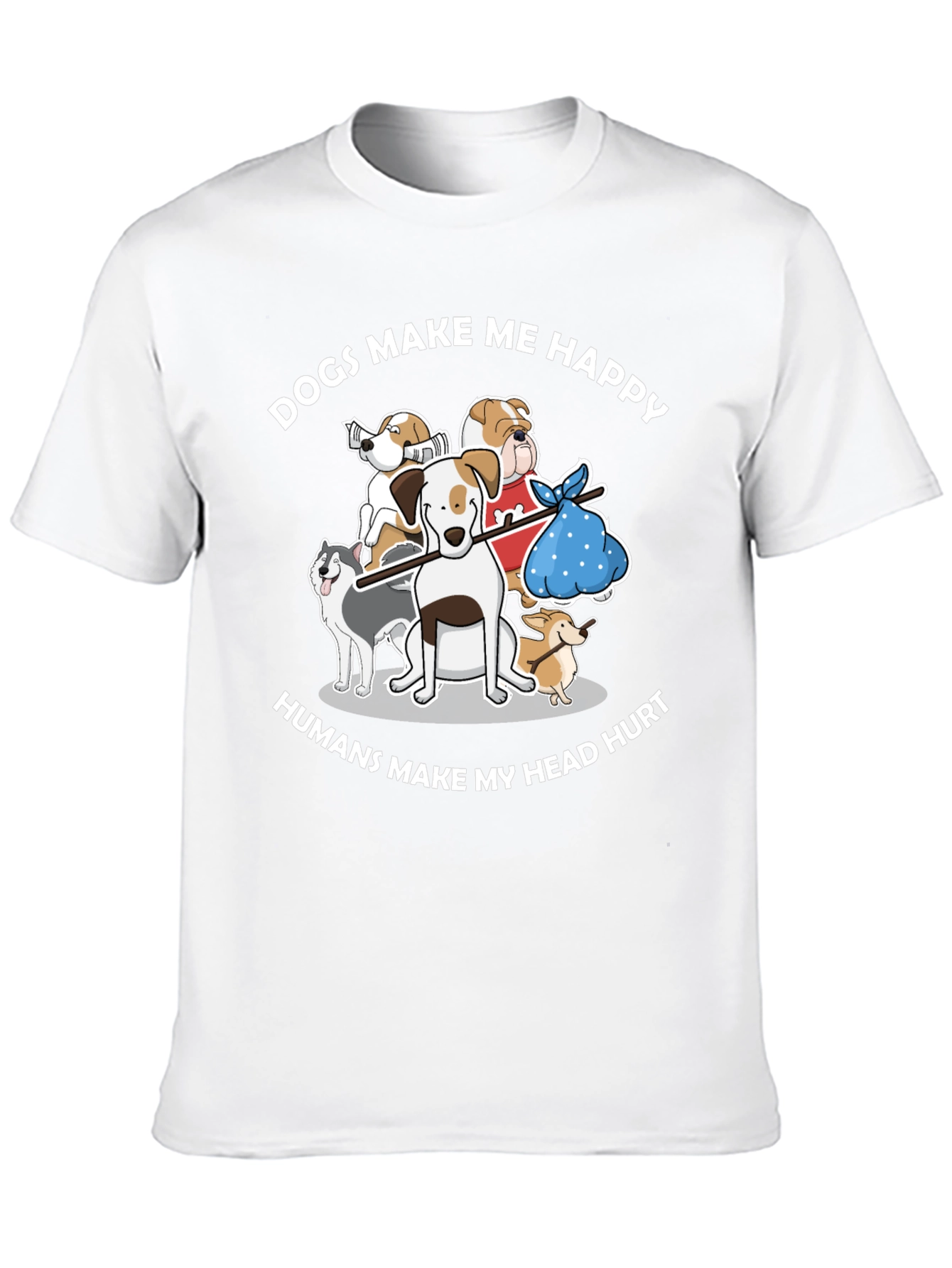 Black Dogs Make Me Happy T-Shirt view 10