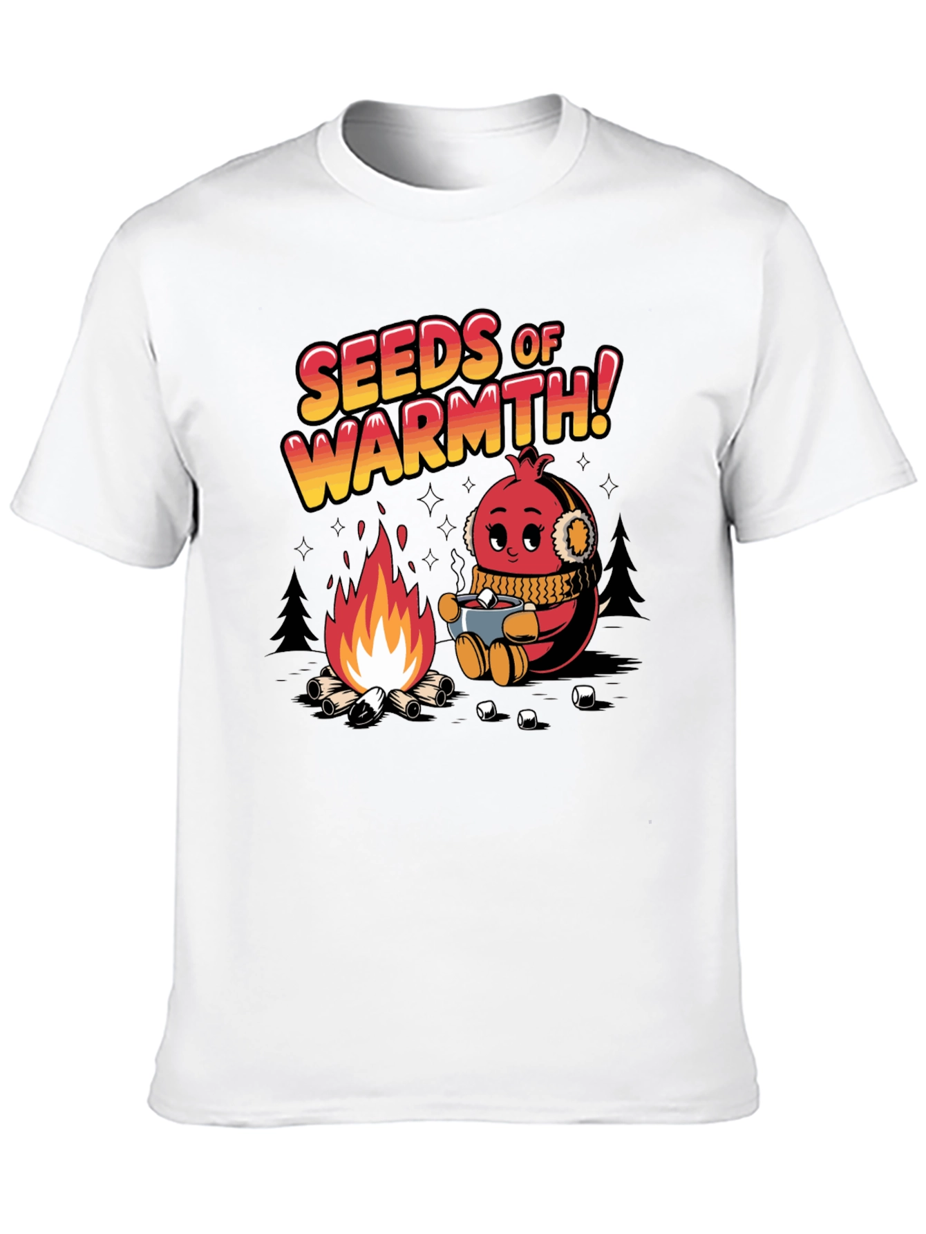Black Seeds of Warmth Graphic T-Shirt view 10