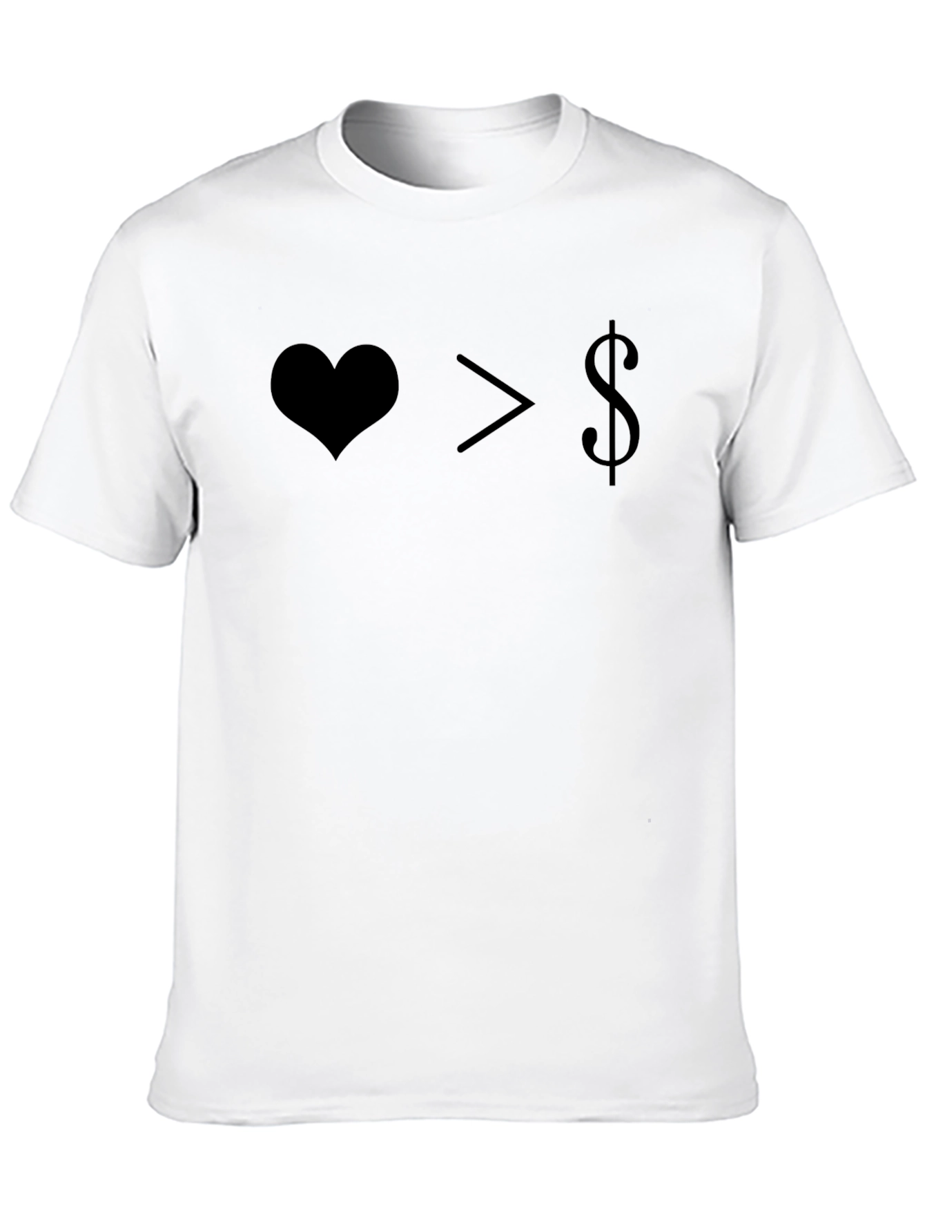 Black Love Over Money Graphic Tee - Black view 10