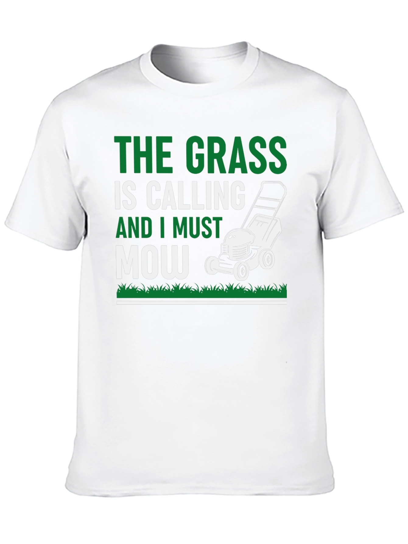 Black The Grass is Calling Funny Lawn Mowing T-Shirt view 10