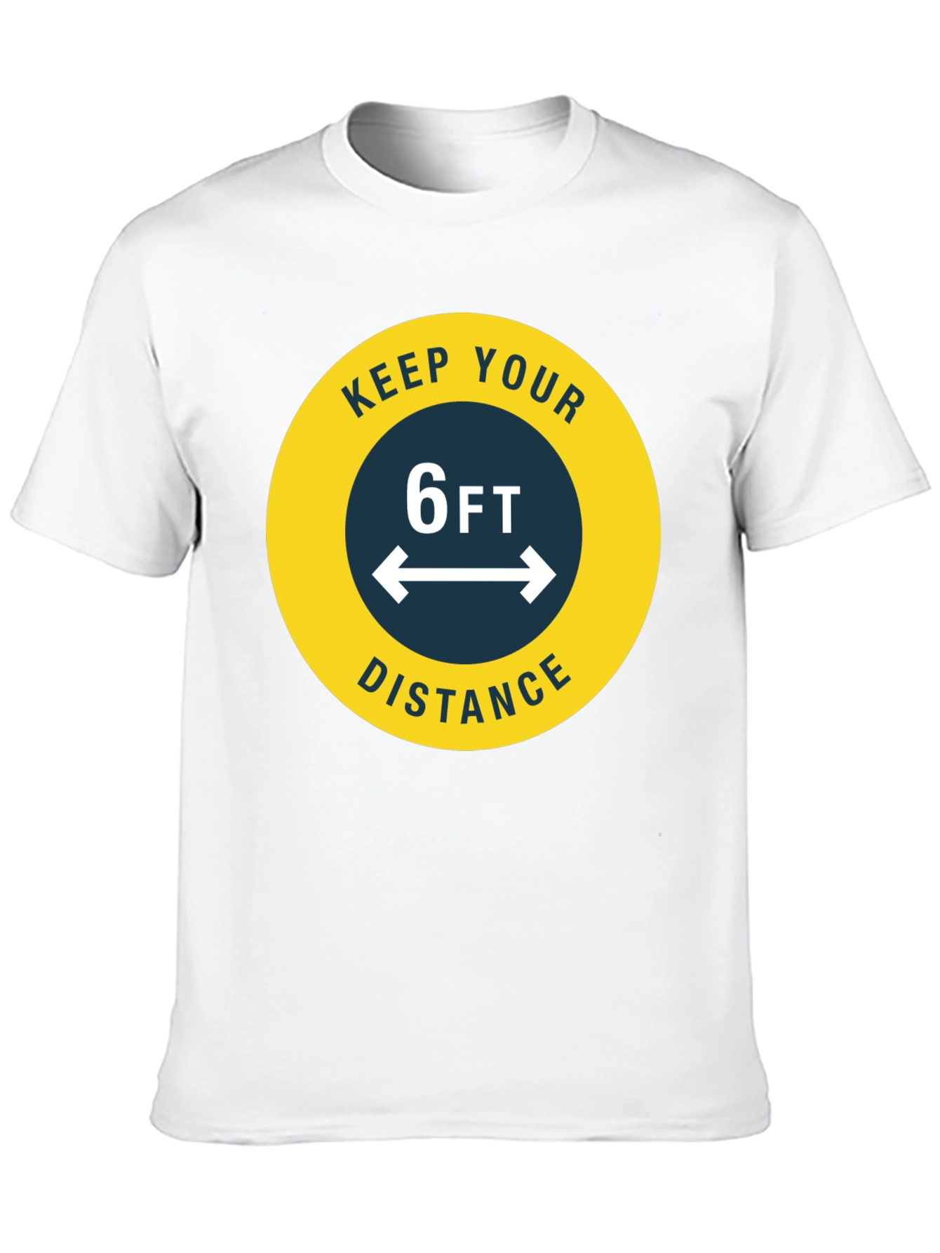 Black Keep Your Distance T-Shirt - Social Distancing Tee view 10