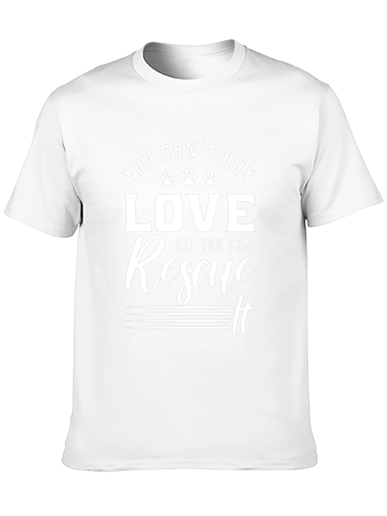 Black Rescue Love T-Shirt - You Can't Buy Love, Rescue It! view 10