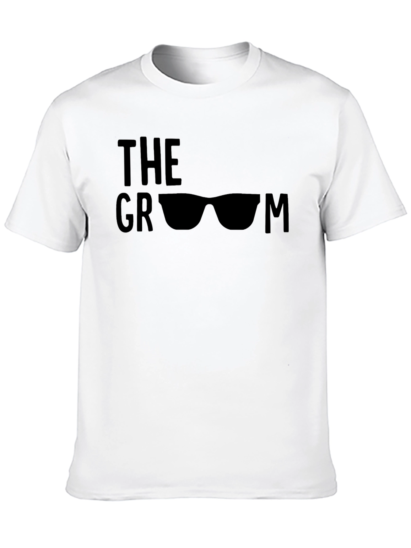 Black Cool Groom T-Shirt with Sunglasses Graphic - Black view 10