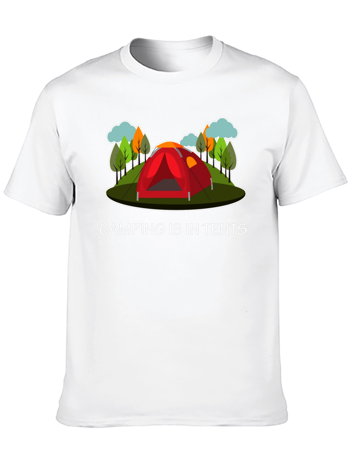 Black Camping Is In Tents Graphic T-Shirt view 10