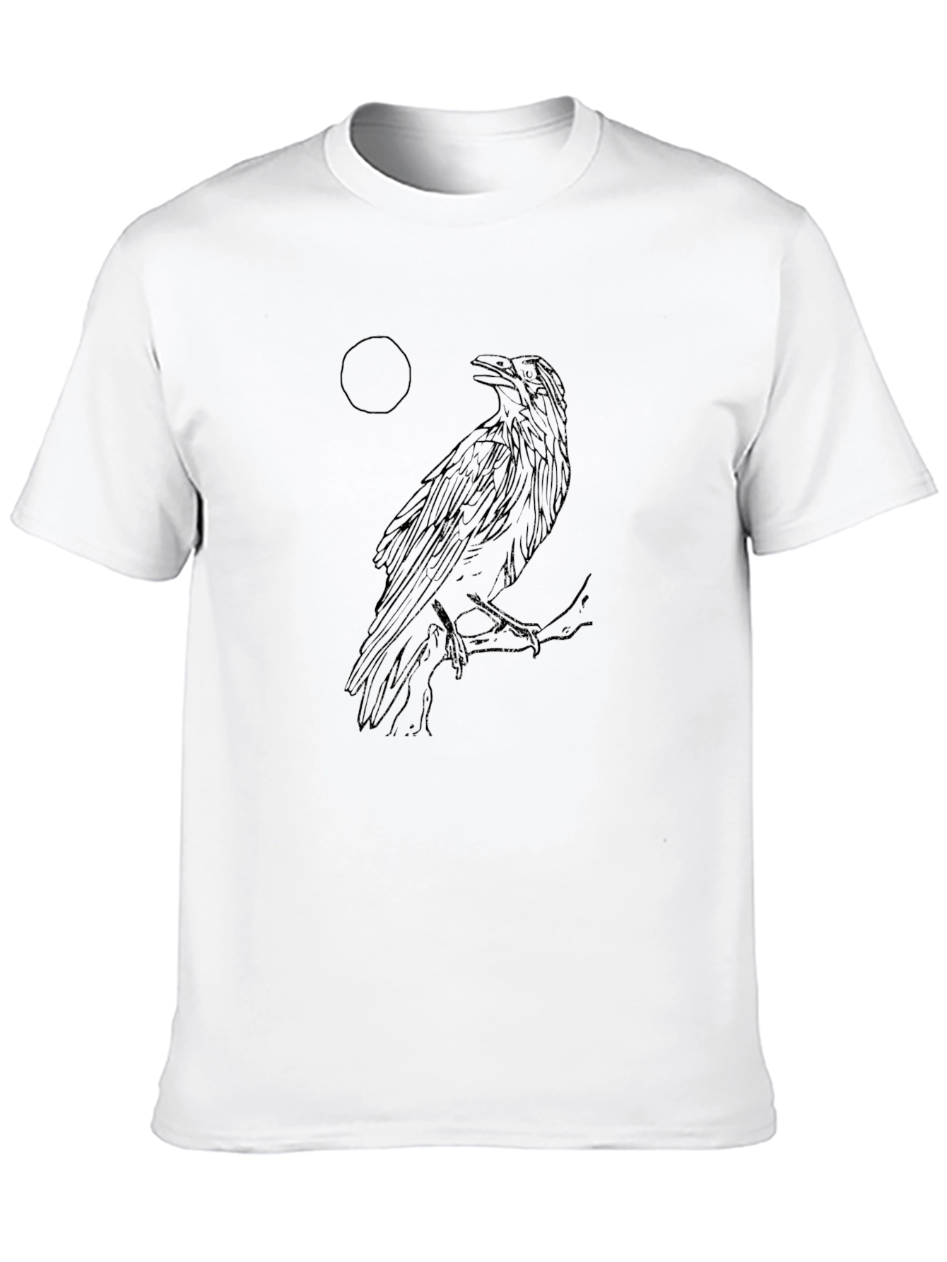 Black Raven Moon Graphic T-Shirt - Unisex Style view 10