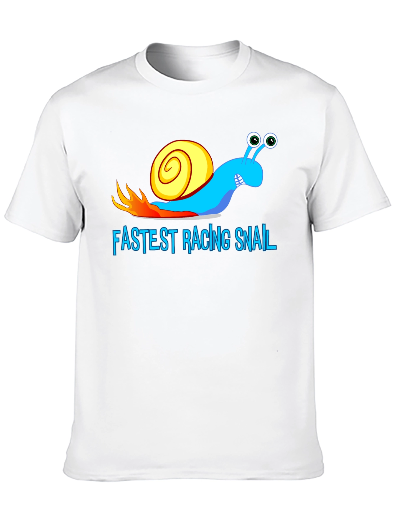 Black Fastest Racing Snail T-Shirt - Funny Cartoon Graphic Tee view 10