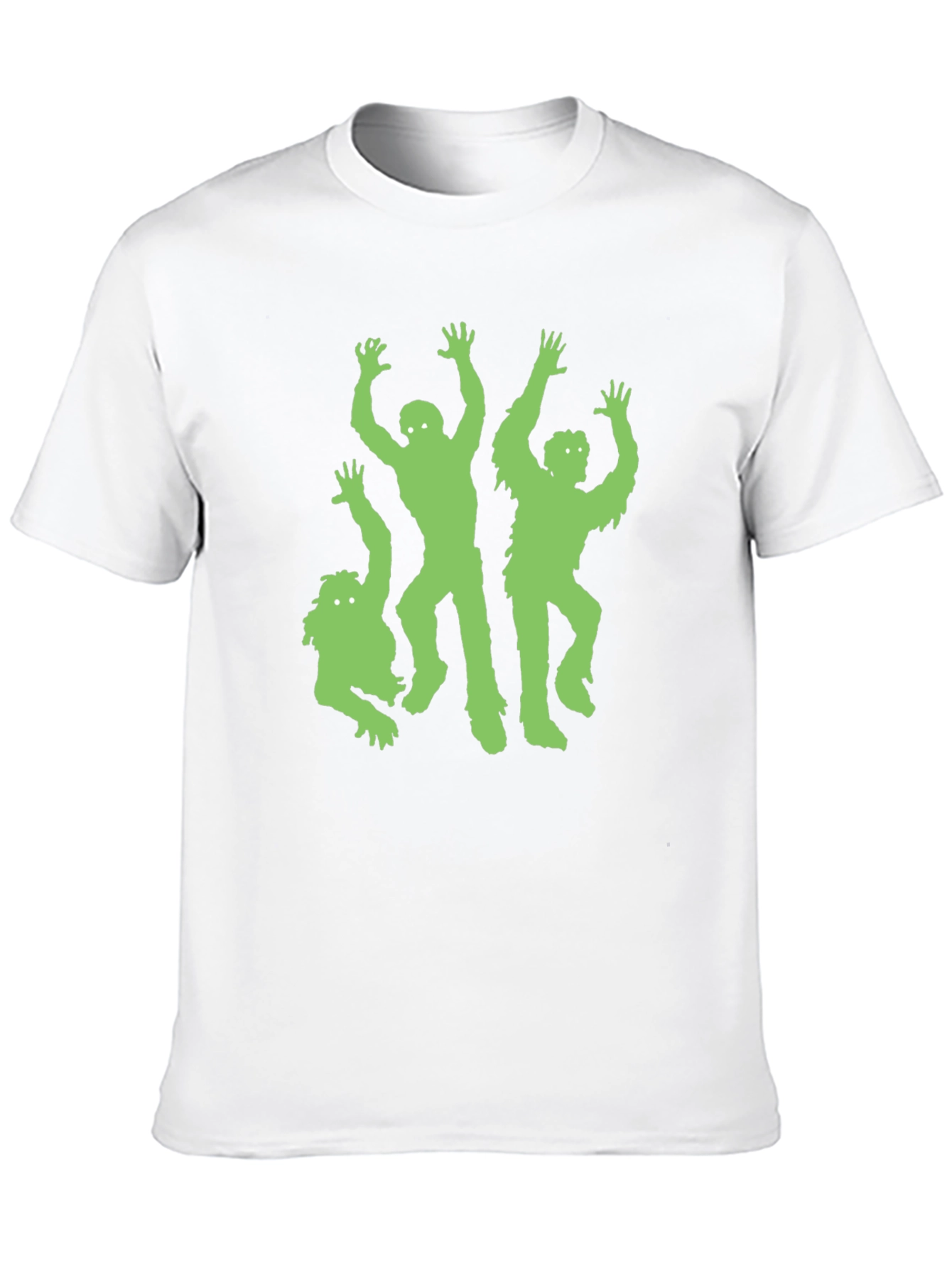 Black Green Zombie Graphic Black T-Shirt view 10