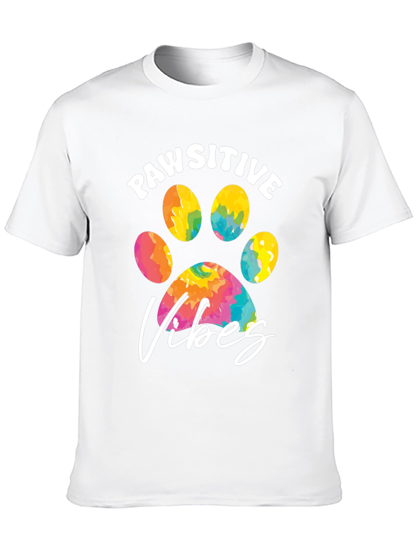 Black Pawsitive Vibes Graphic Tee - Trendy Dog Lover Shirt view 10