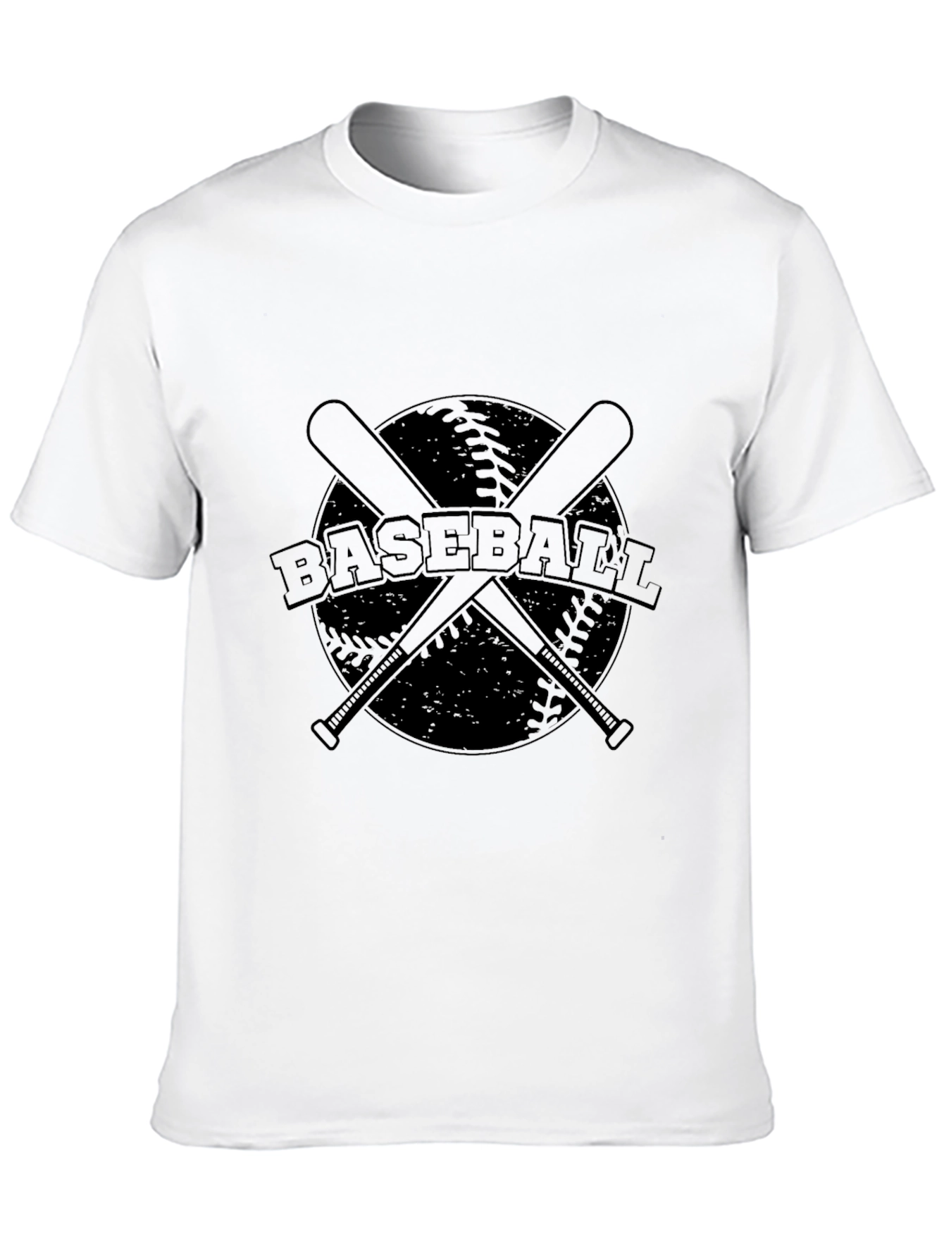 Black Baseball Bats & Ball Graphic Black T-Shirt view 10