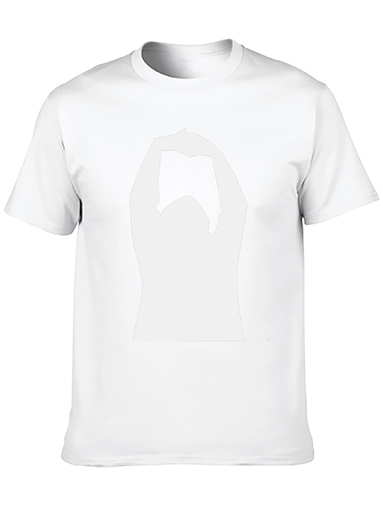 Black Black T-Shirt with White Graphic Design view 10