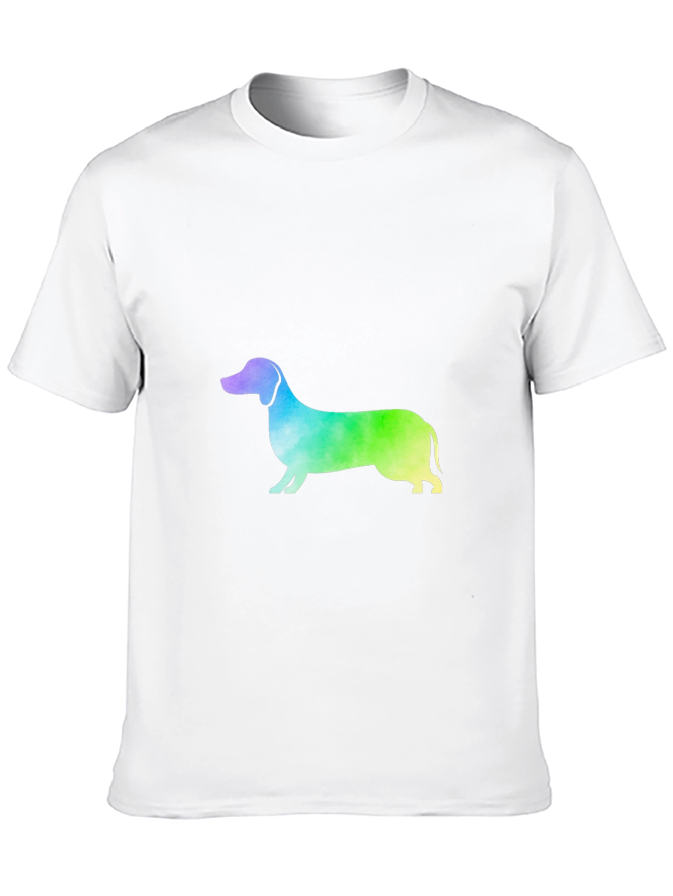 Black Rainbow Dachshund Graphic Tee - Black Cotton Blend view 10