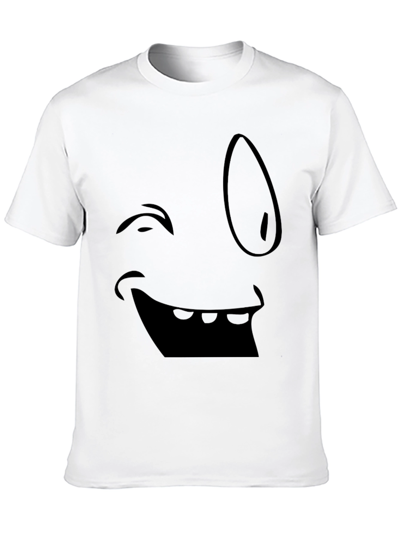 Black Funny Face Black Graphic Tee view 10