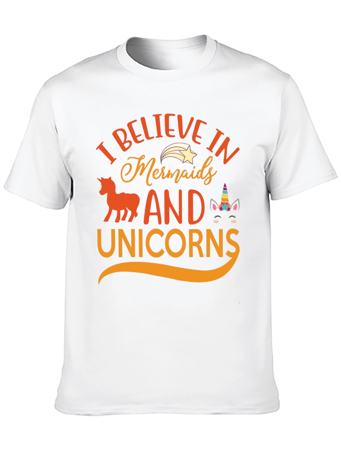 Black Believe in Mermaids and Unicorns T-shirt view 10