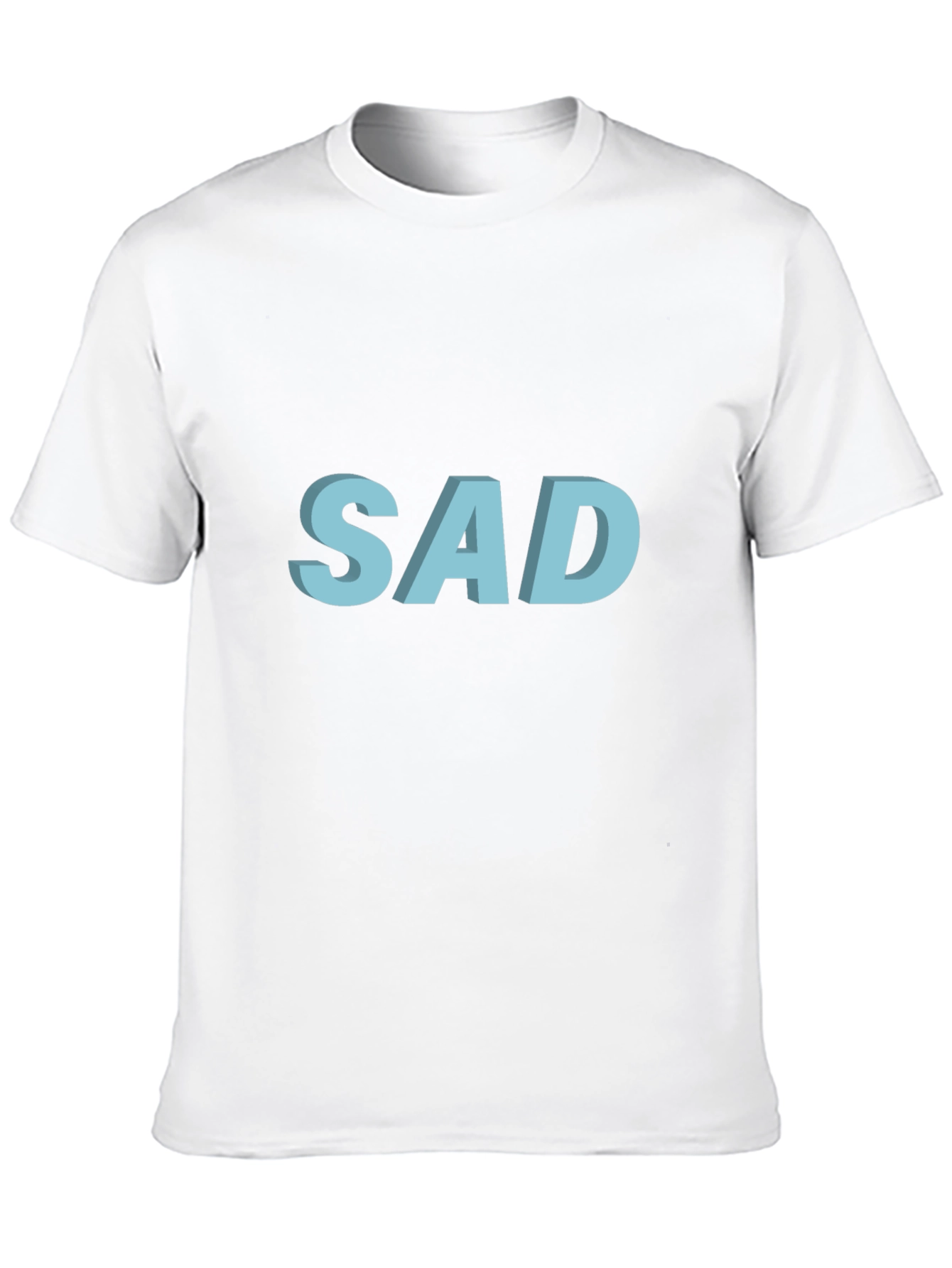 Black "SAD" Graphic T-Shirt - Black Cotton Blend view 10