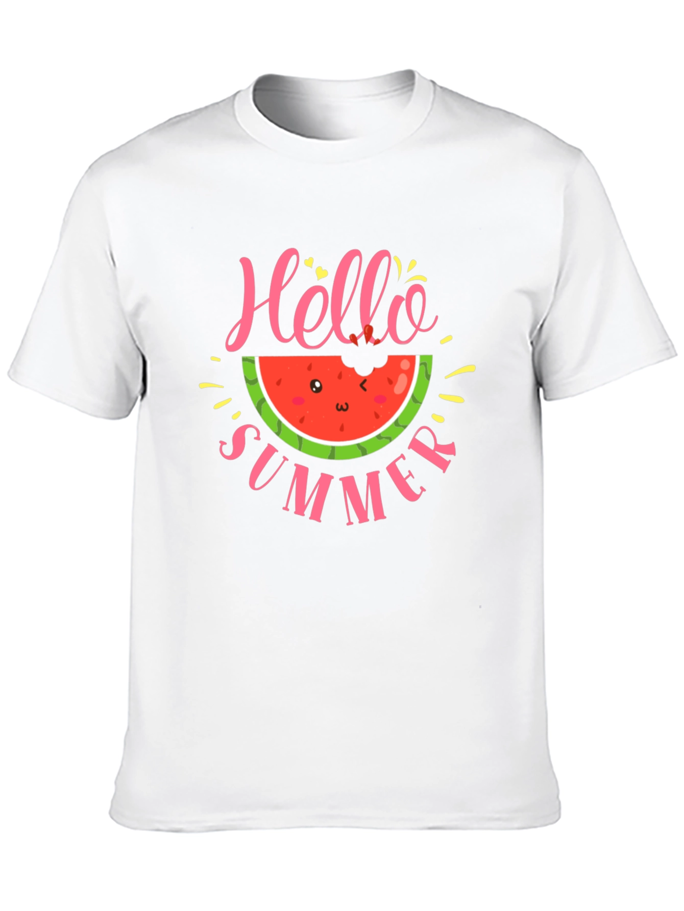 Black Hello Summer Watermelon T-Shirt view 10