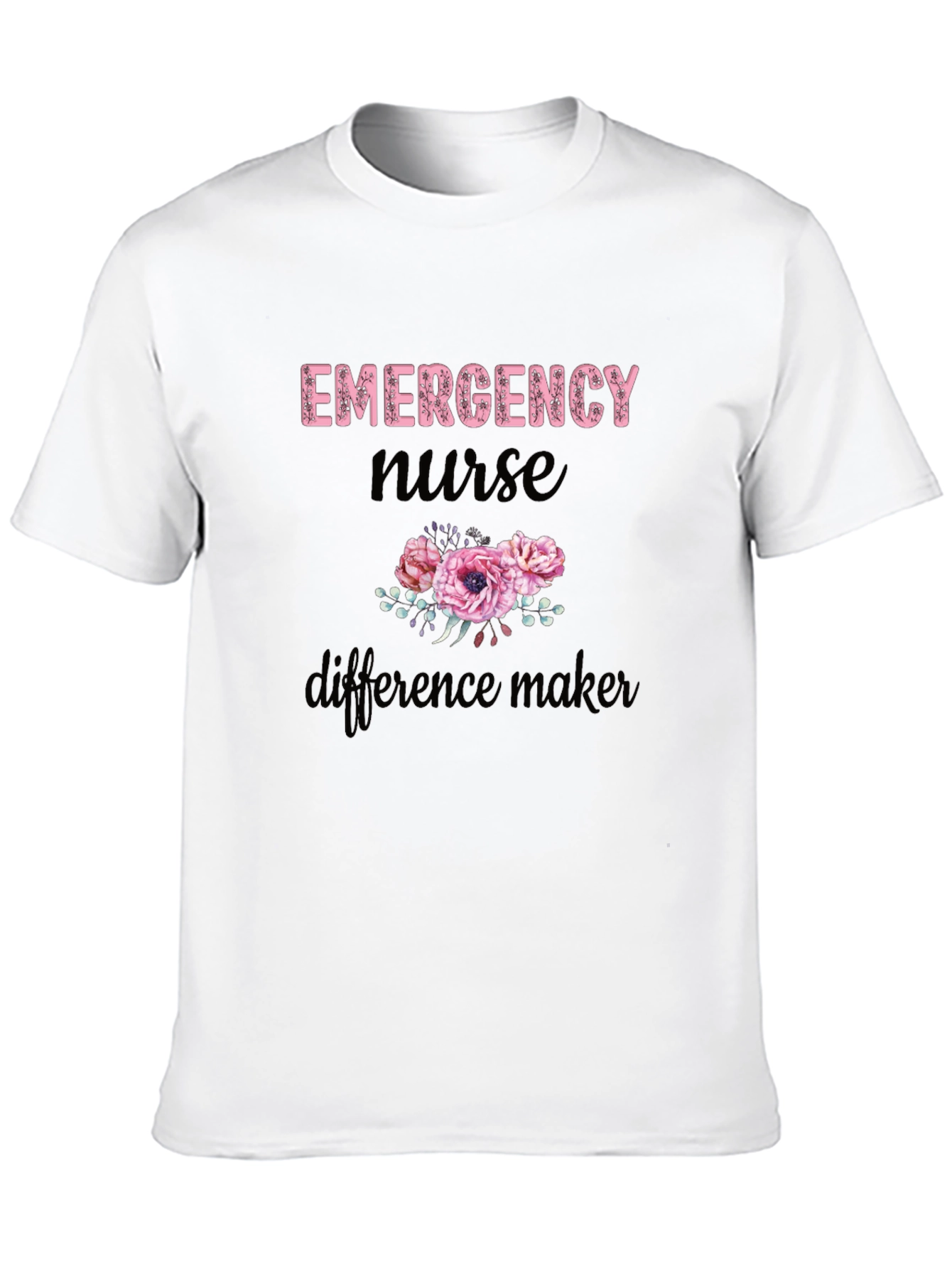 Black Emergency Nurse Difference Maker Black Tee view 10