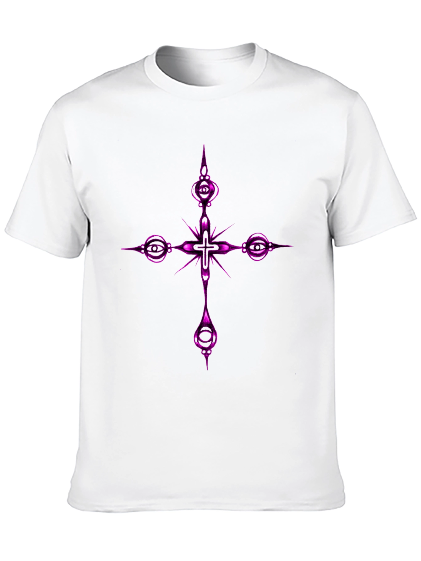 Black Gothic Cross Graphic Tee - Black view 10