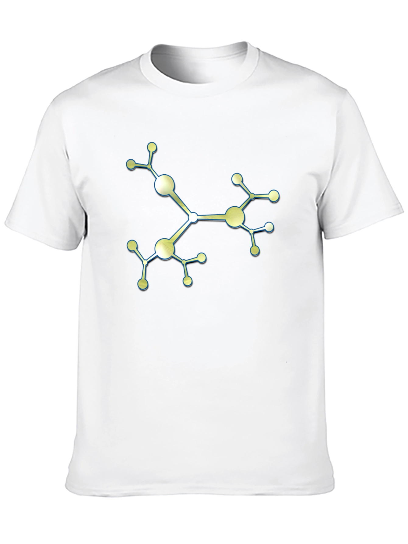 Black Molecular Structure Graphic Tee - Black Cotton Comfort view 10