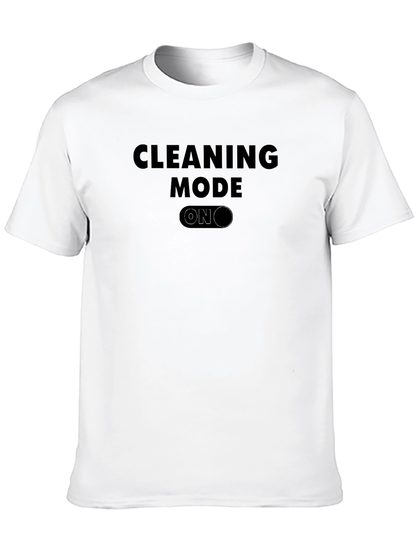Black Cleaning Mode ON Black Graphic Tee - Novelty T-Shirt view 10
