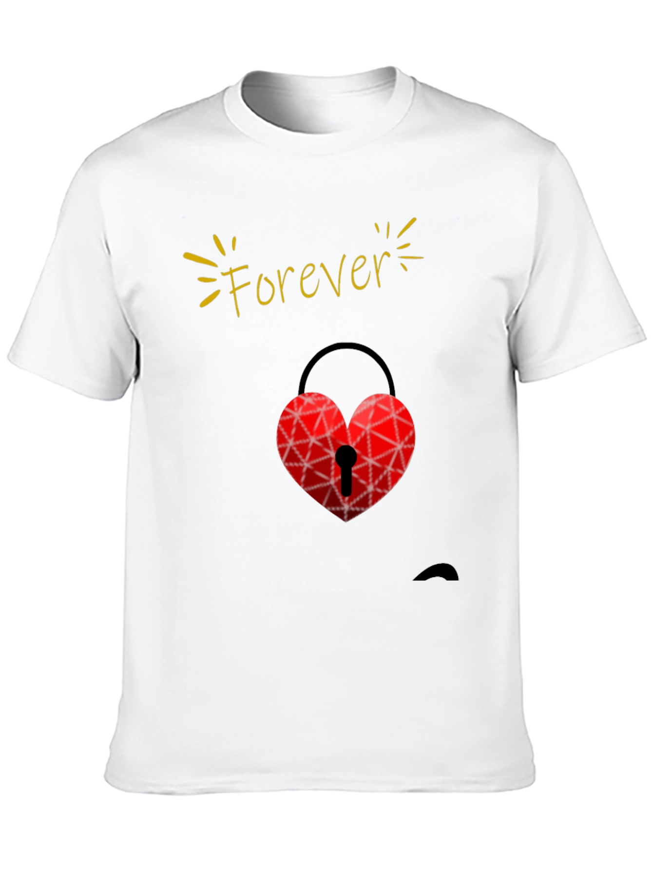Forever Love Heart Lock T-Shirt - Valentine's Day - 10