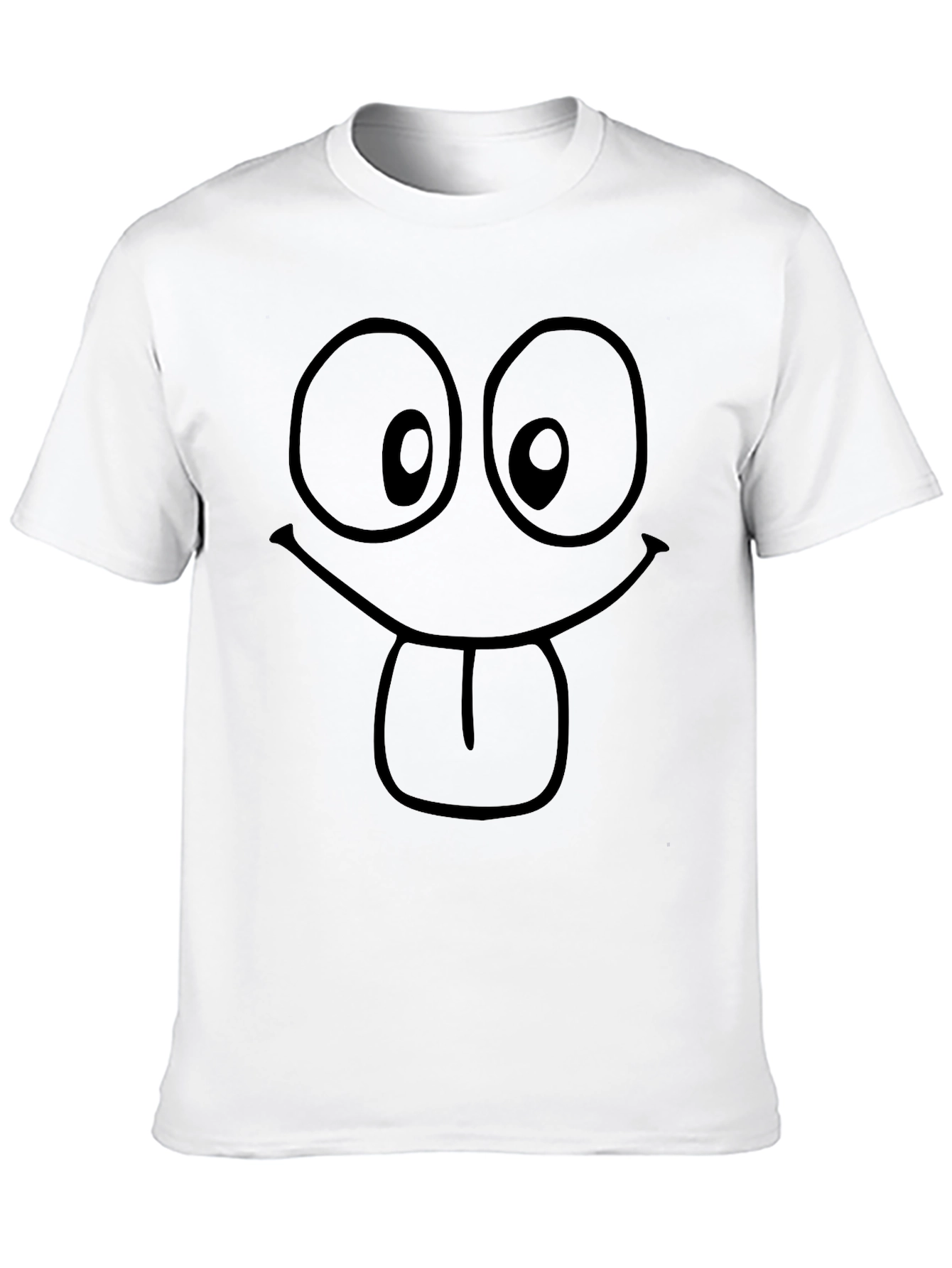 Black Funny Face Black T-Shirt view 10