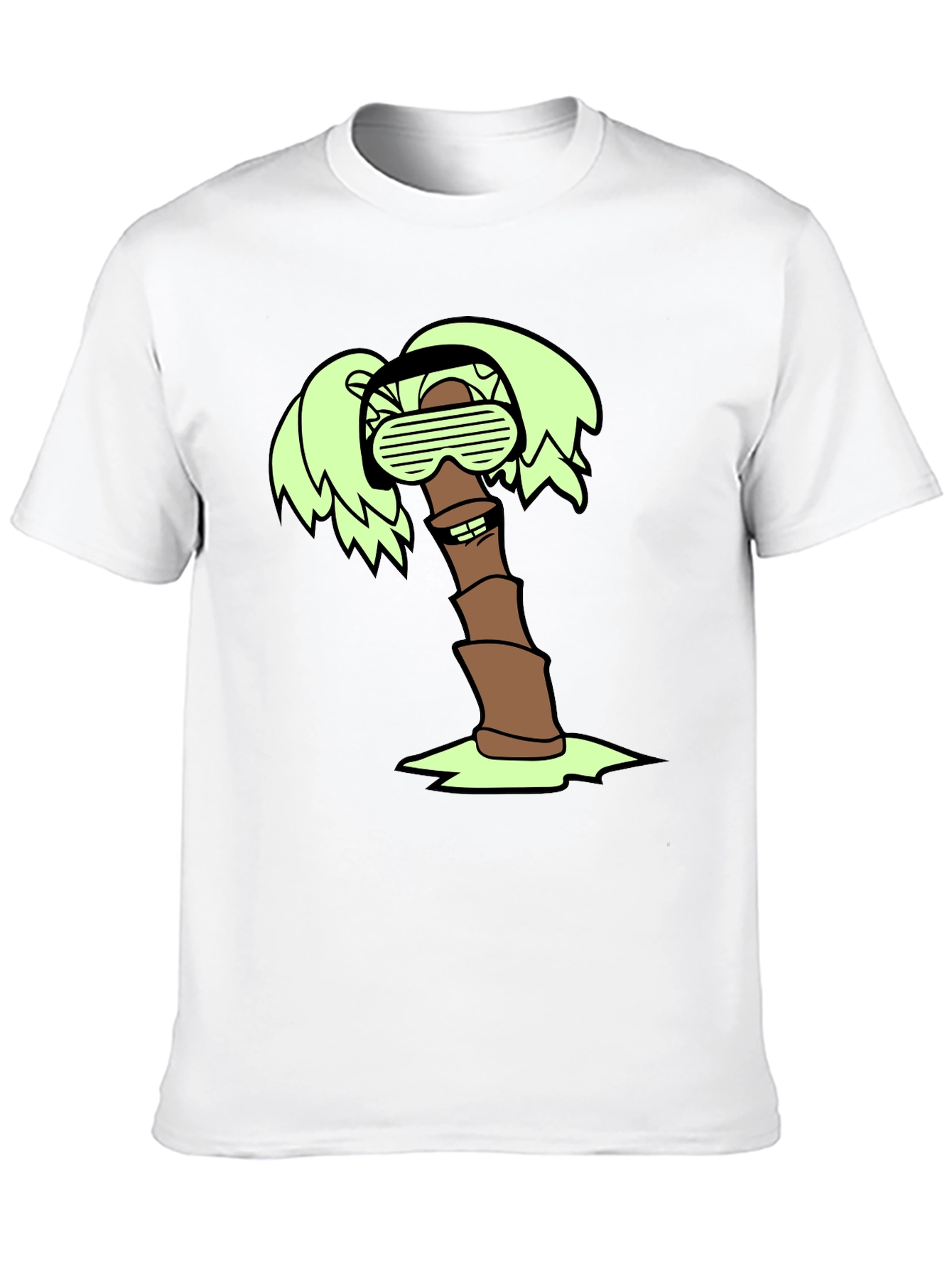 Black Cool Palm Tree Graphic T-Shirt view 10