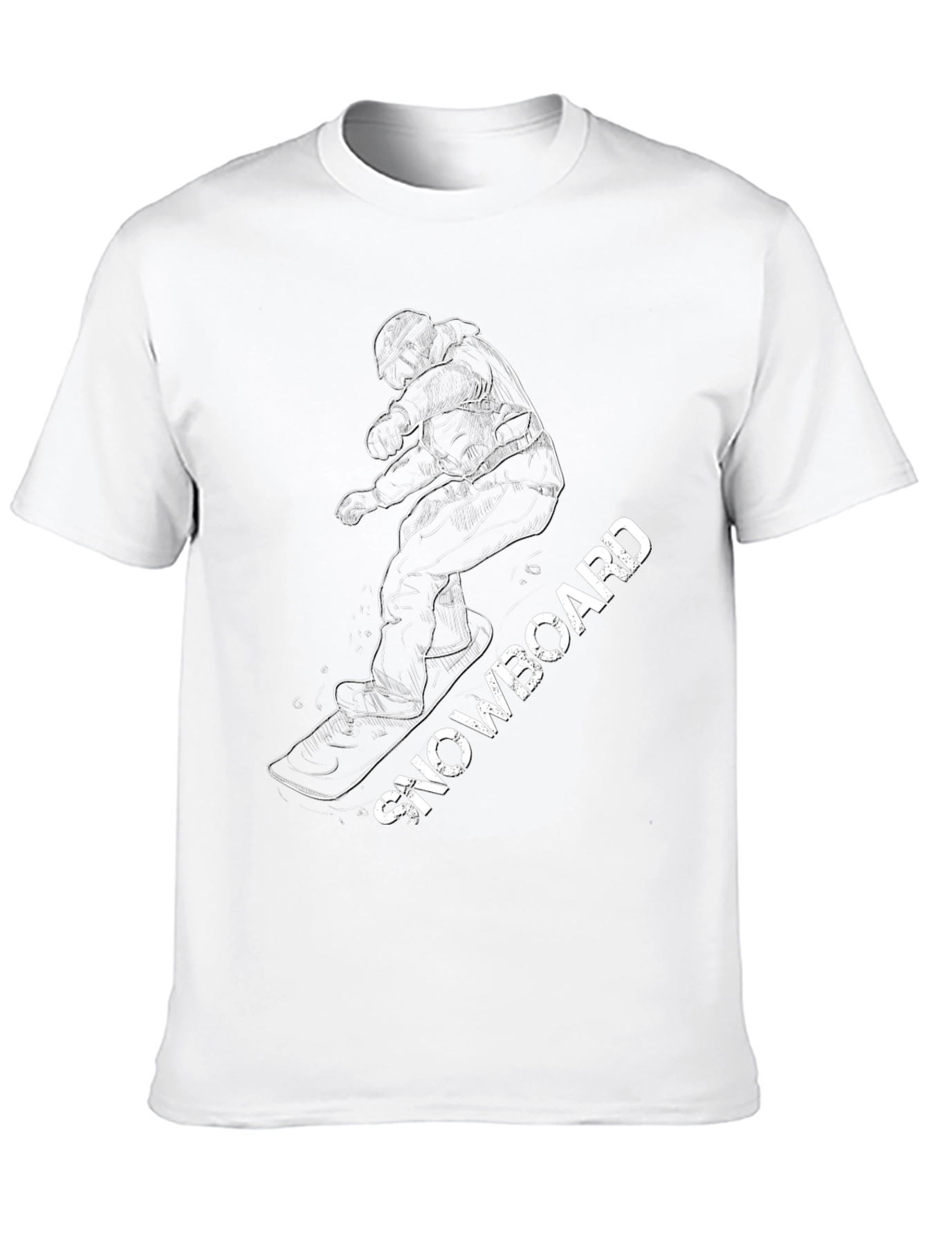 Black Cool Snowboarder Graphic Tee - Black Cotton Blend view 10