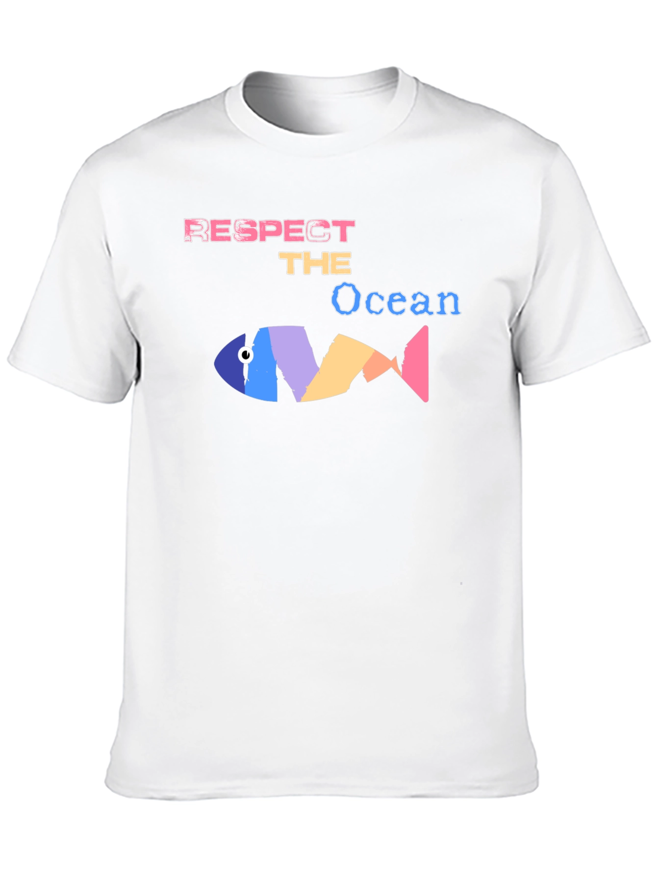 Black Respect the Ocean Graphic Tee - Black Cotton Blend view 10