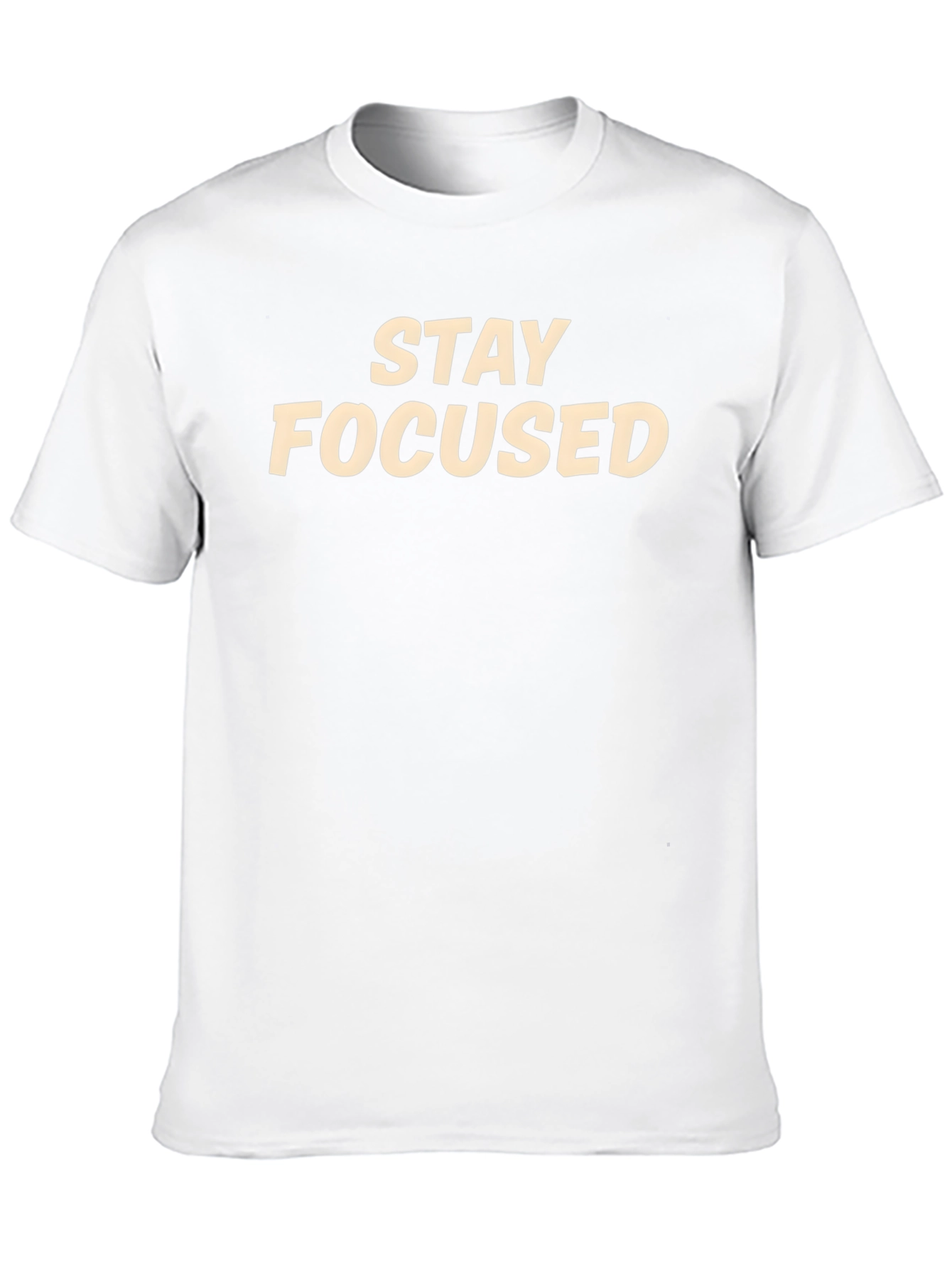 Black Stay Focused Graphic T-Shirt - Black Crew Neck Tee view 10