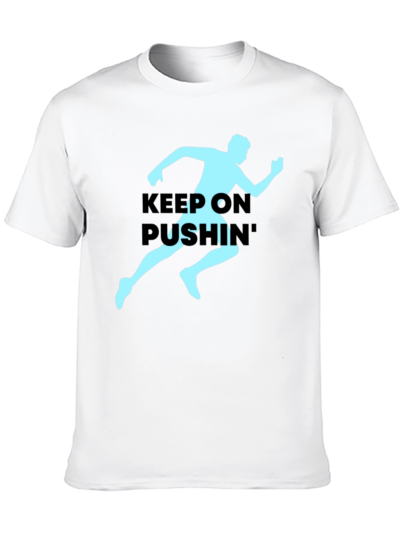 Black Keep On Pushin' Runner Graphic Tee - Black view 10
