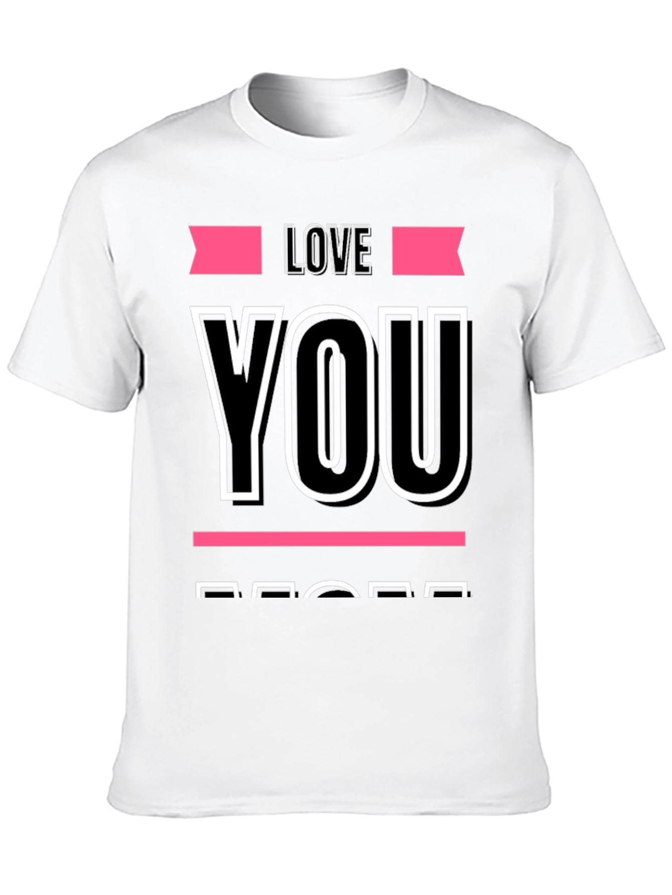 Black Love You More Graphic Tee view 10