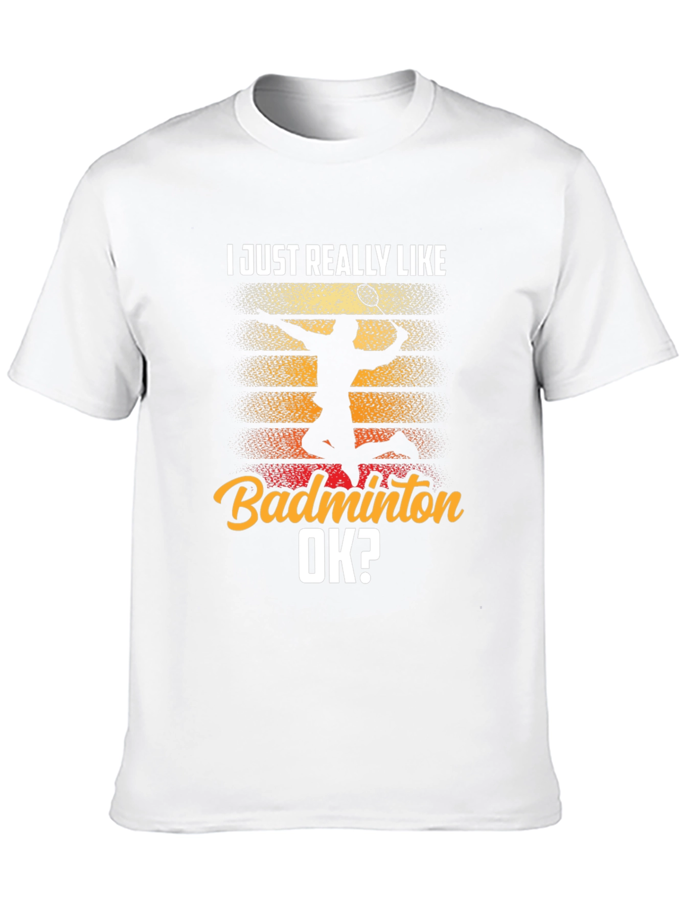 Black Badminton Lover T-Shirt - Funny Sports Tee view 10