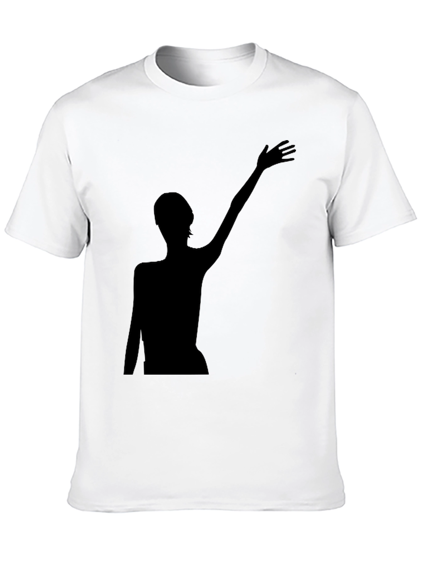Black Silhouette Graphic Tee - Modern Black T-Shirt view 10
