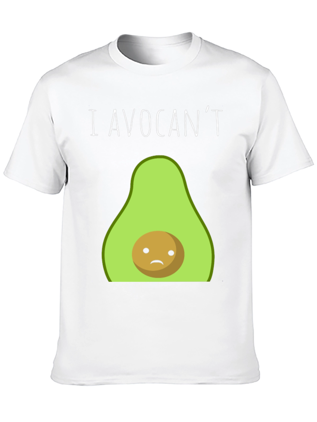 Black I Avocan't T-Shirt - Funny Avocado Graphic Tee view 10