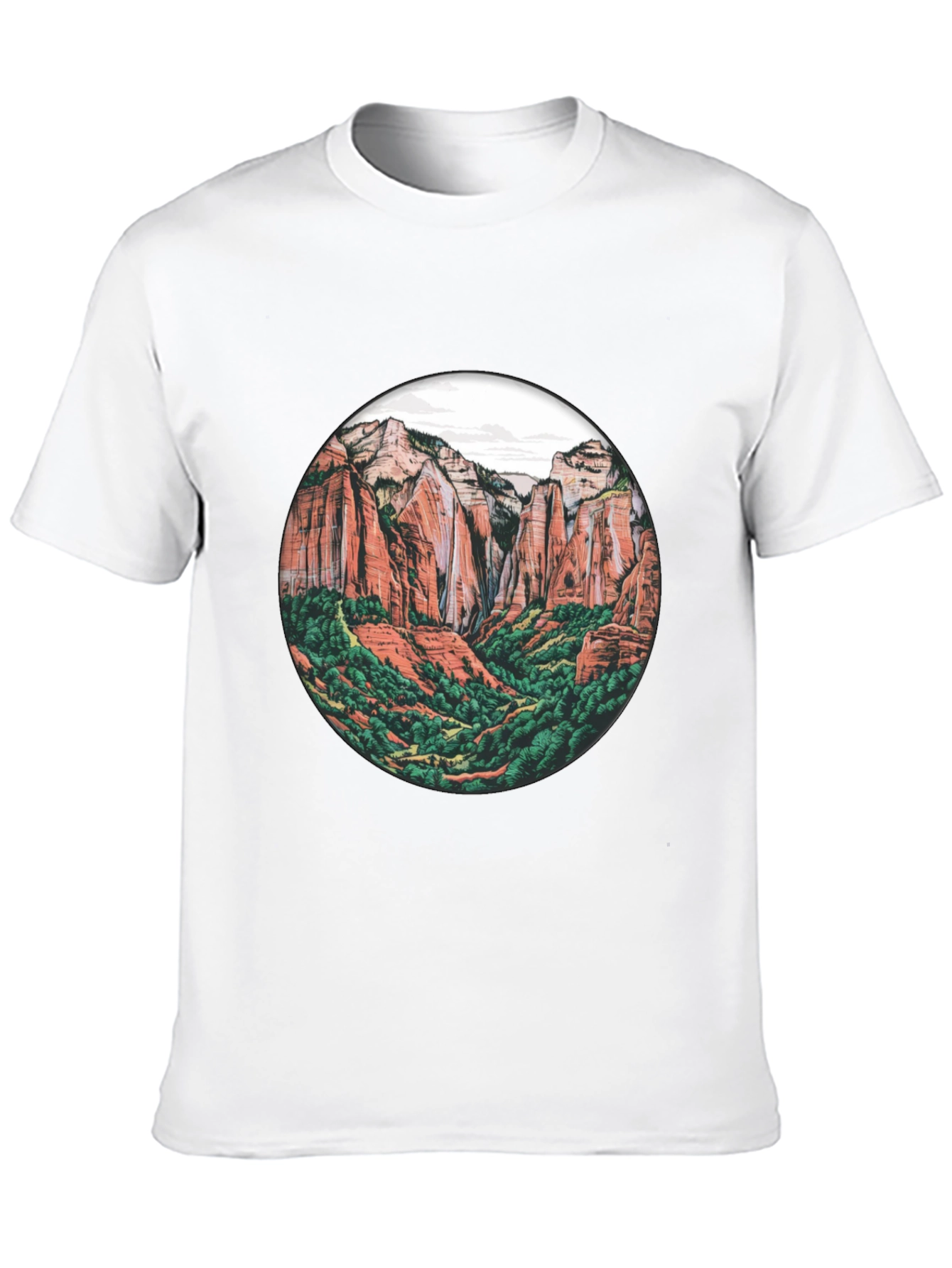Black Zion National Park Graphic Tee - Black Crew Neck T-Shirt view 10