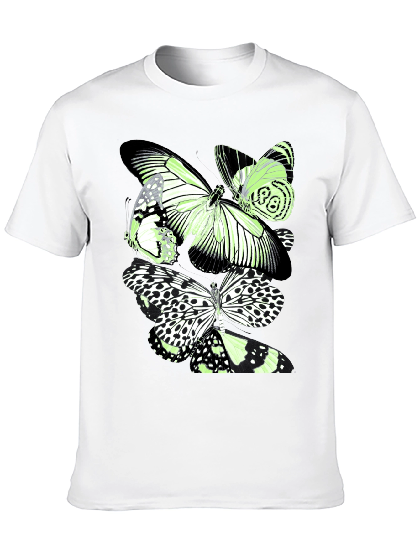 Black Butterfly Graphic Print Black T-Shirt view 10