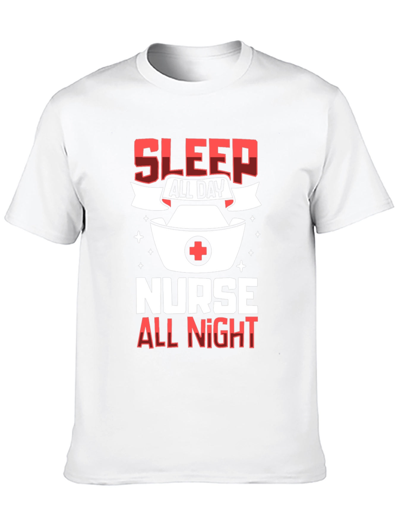 Black Sleep All Day Nurse All Night T-Shirt view 10