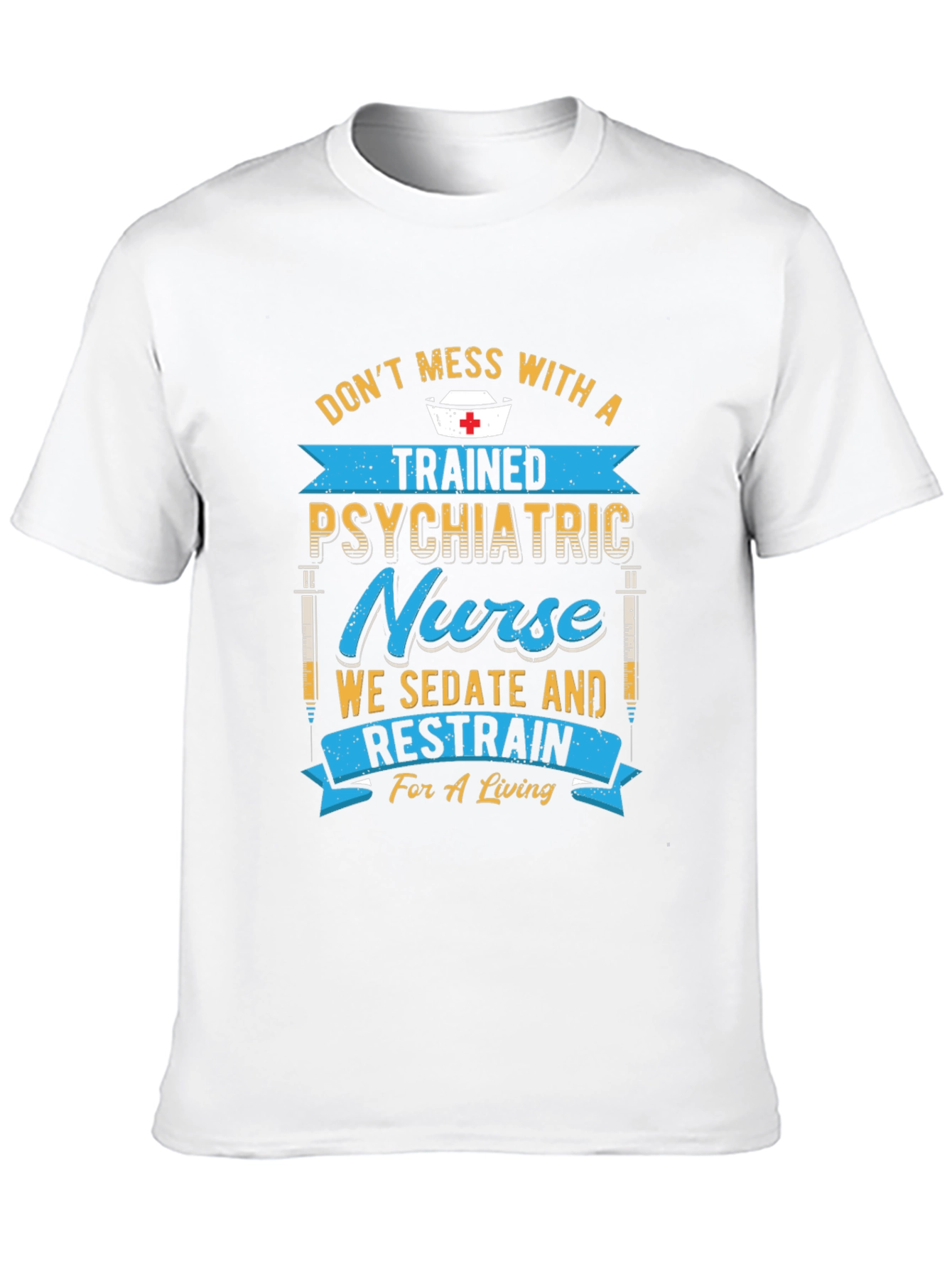 Black Trained Psychiatric Nurse Graphic T-Shirt view 10