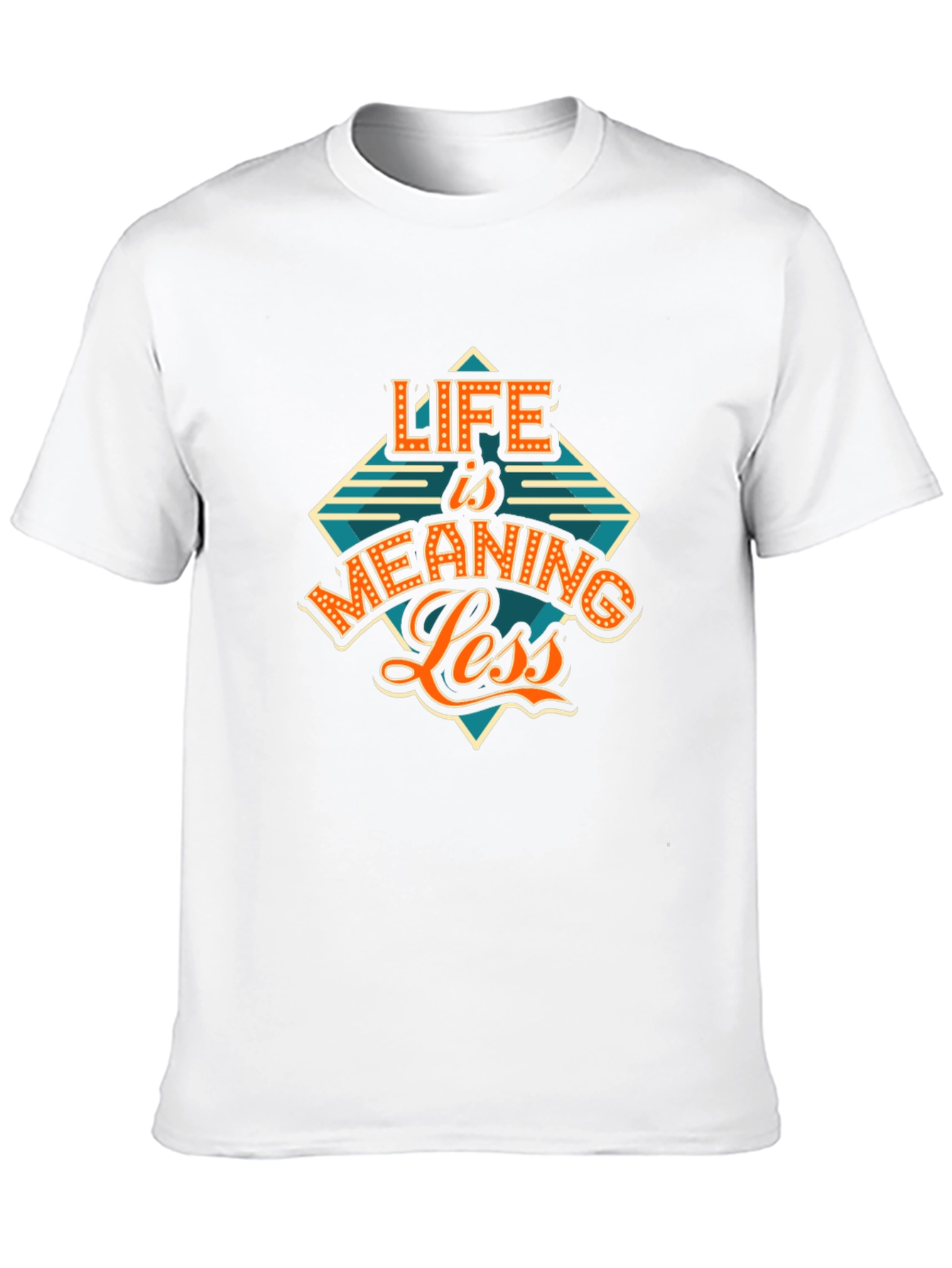 Black Life Is Meaningless Graphic Tee - Black Unisex T-Shirt view 10
