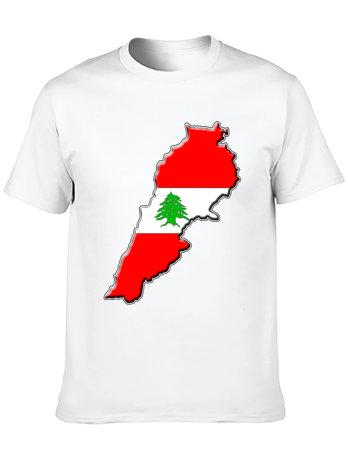 Black Lebanon Flag T-Shirt - National Pride Tee view 10