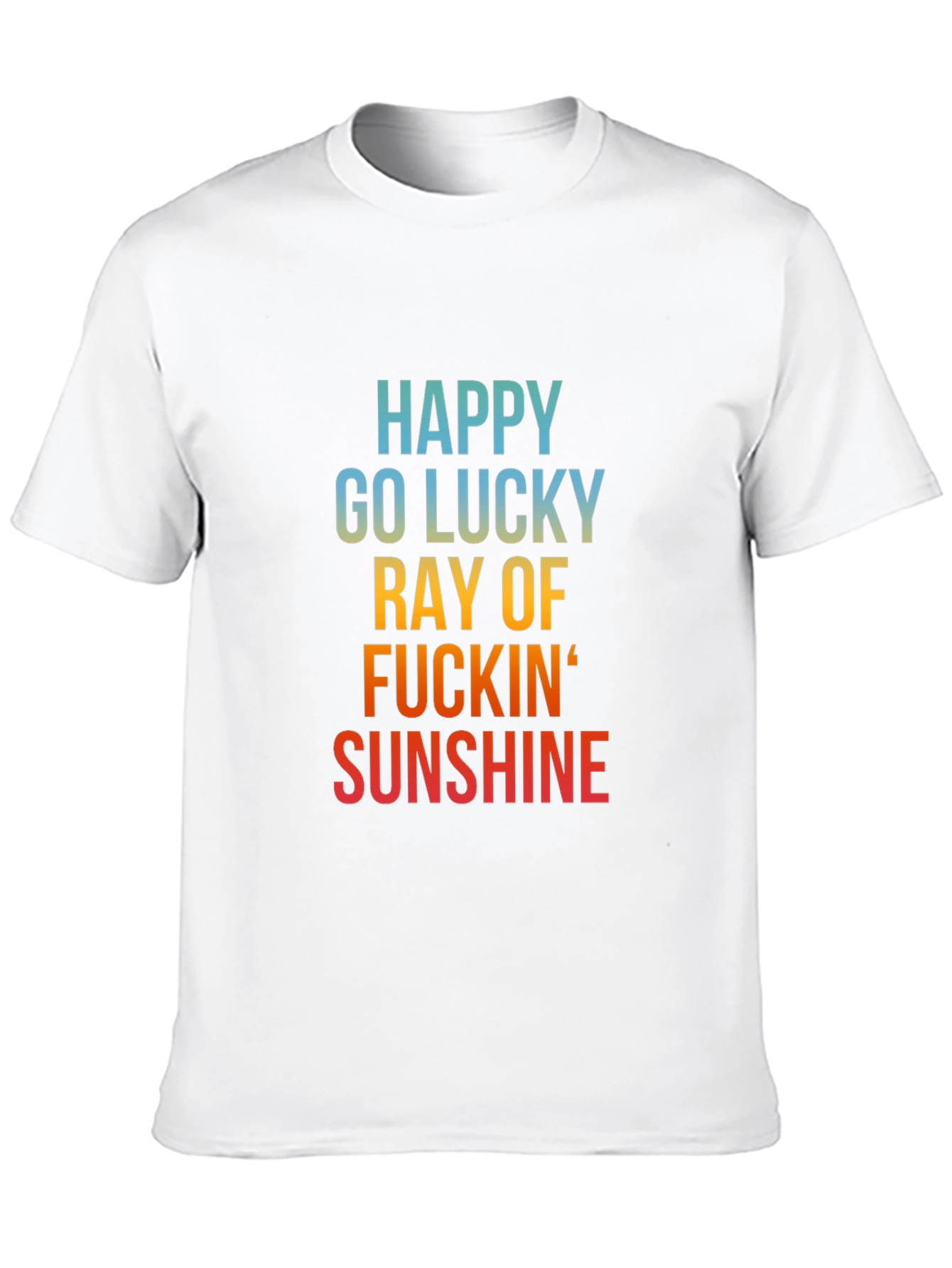 Black Happy Go Lucky Sunshine Graphic Tee - Black Cotton Casual view 10