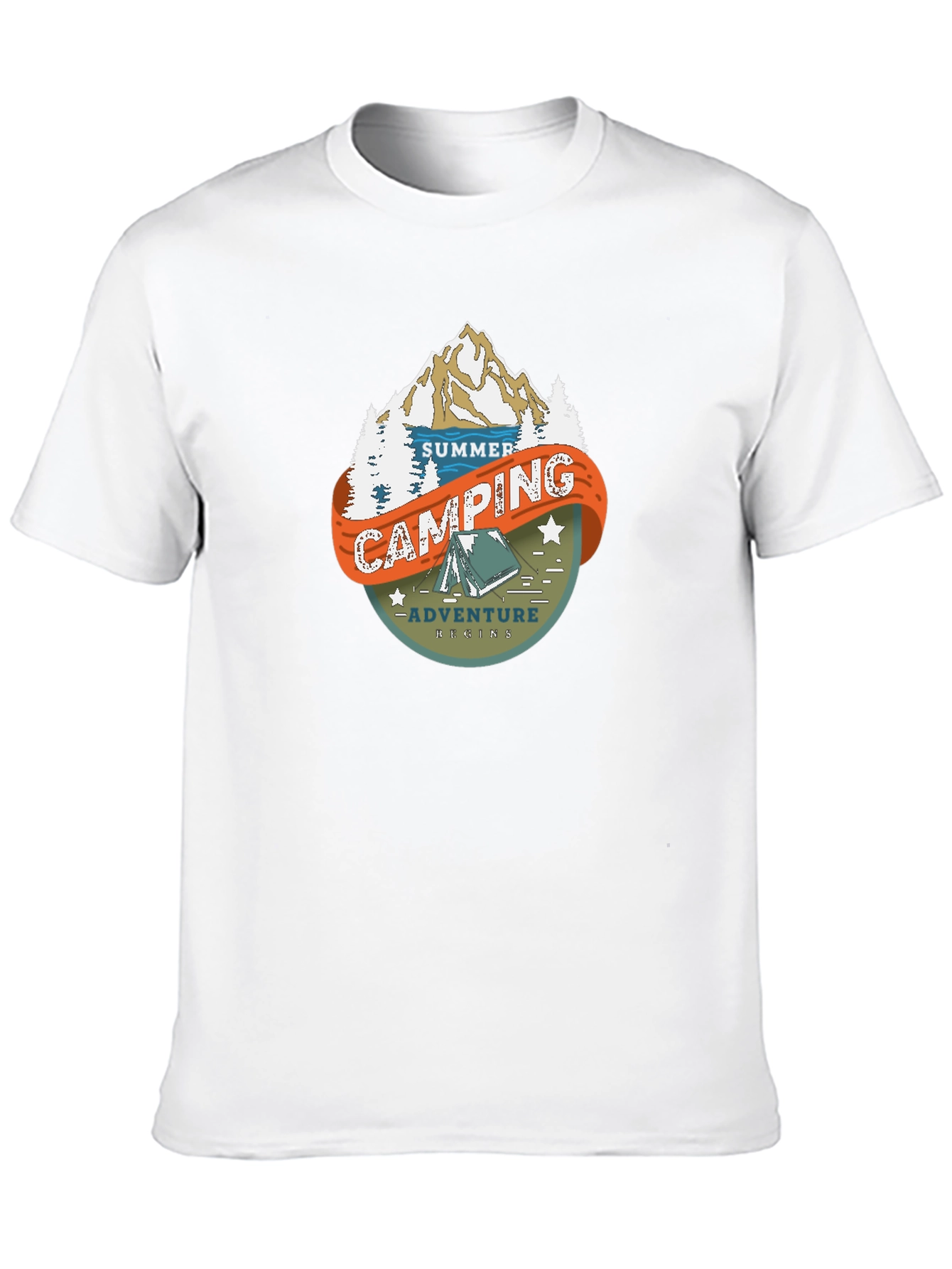 Black Summer Camping Adventure T-Shirt view 10