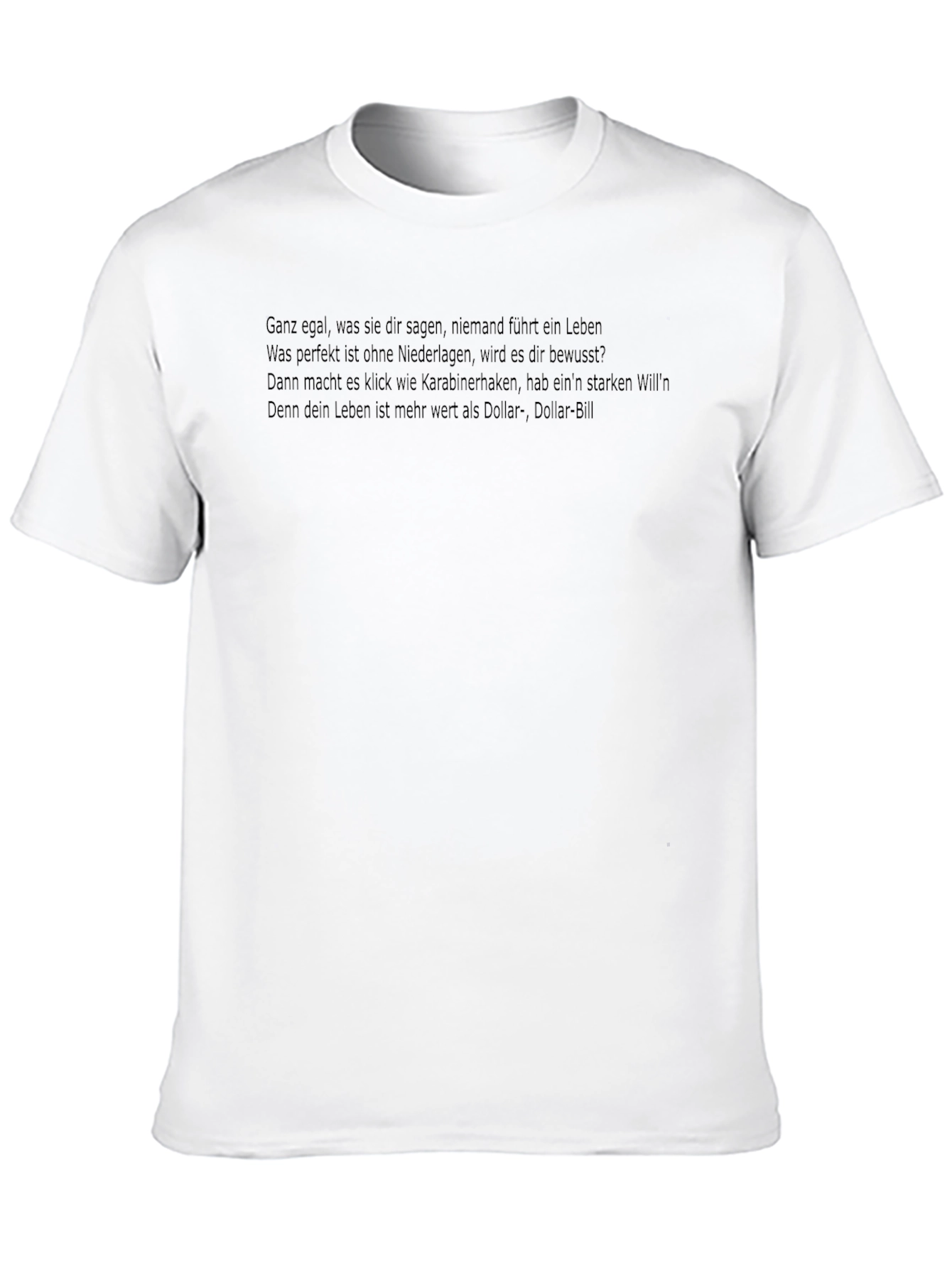 Black Black T-Shirt with Motivational German Text view 10