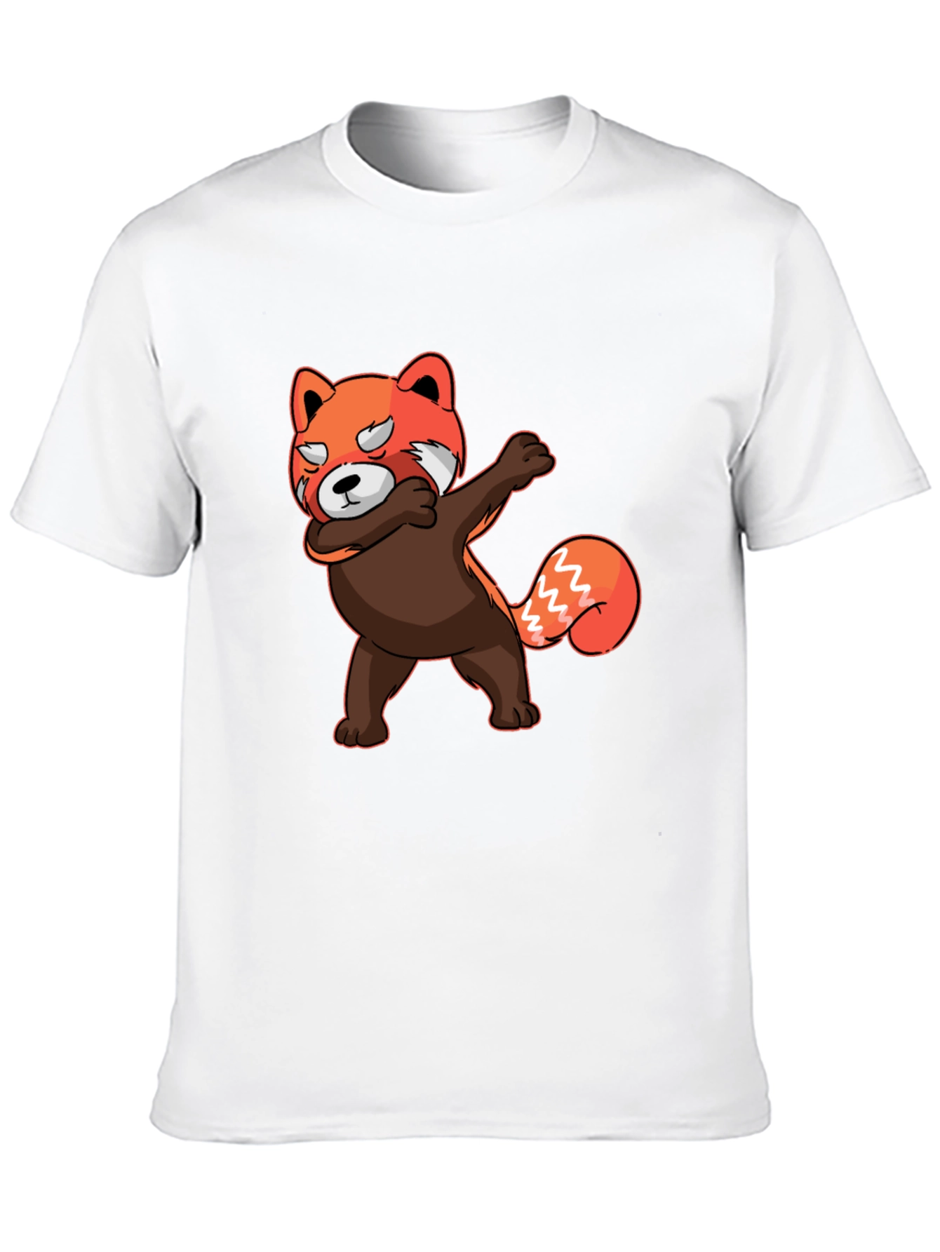 Black Dabbing Red Panda T-Shirt - Unique Graphic Tee view 10