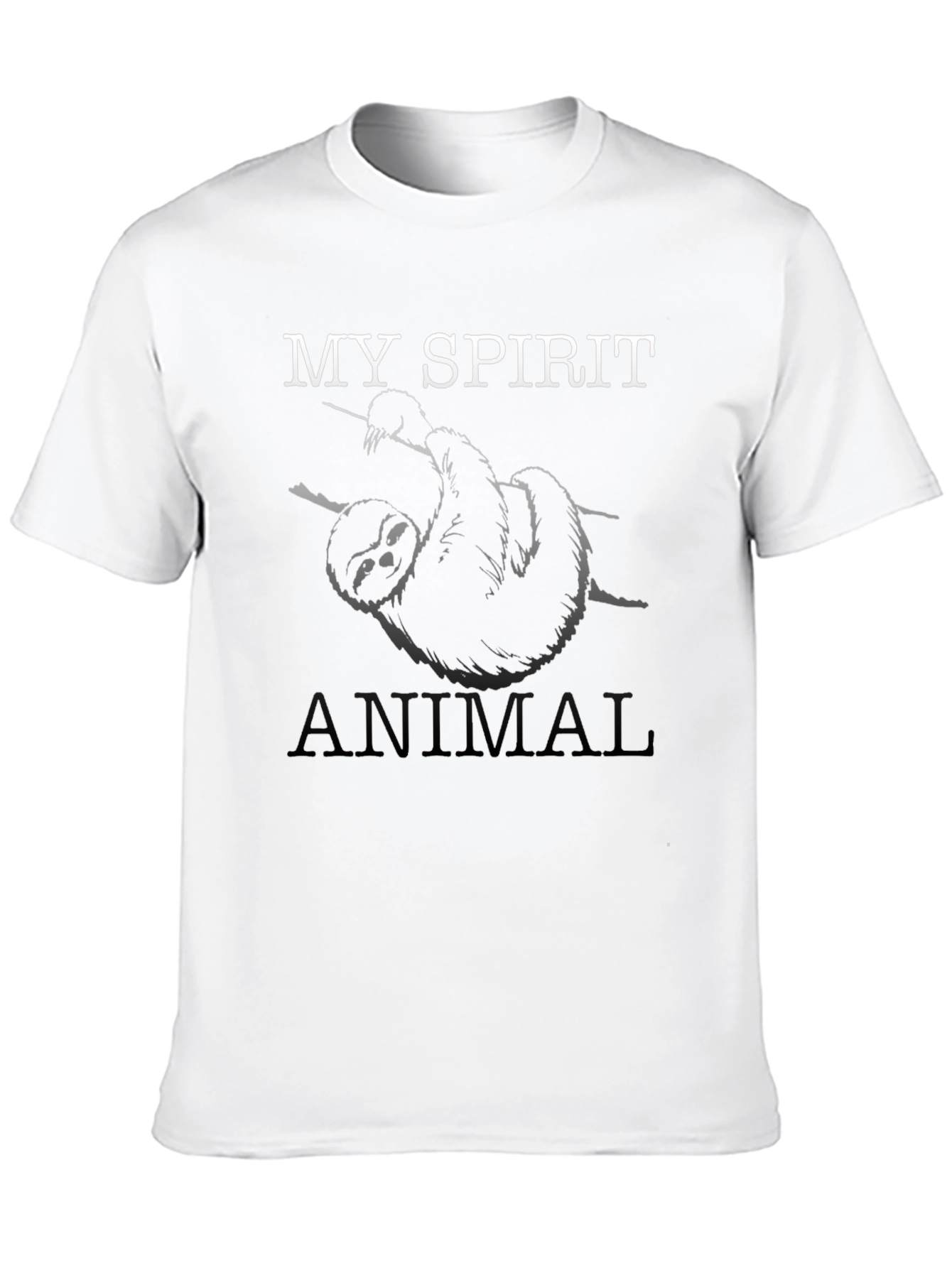 Black My Spirit Animal Sloth Graphic T-Shirt view 10