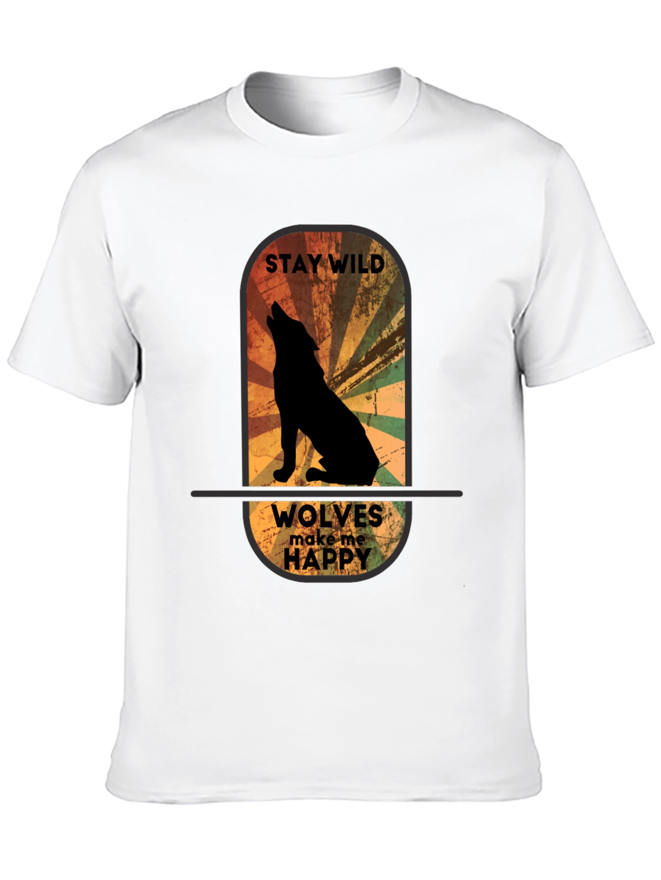 Black Stay Wild Wolves T-Shirt - Nature Lover Apparel view 10