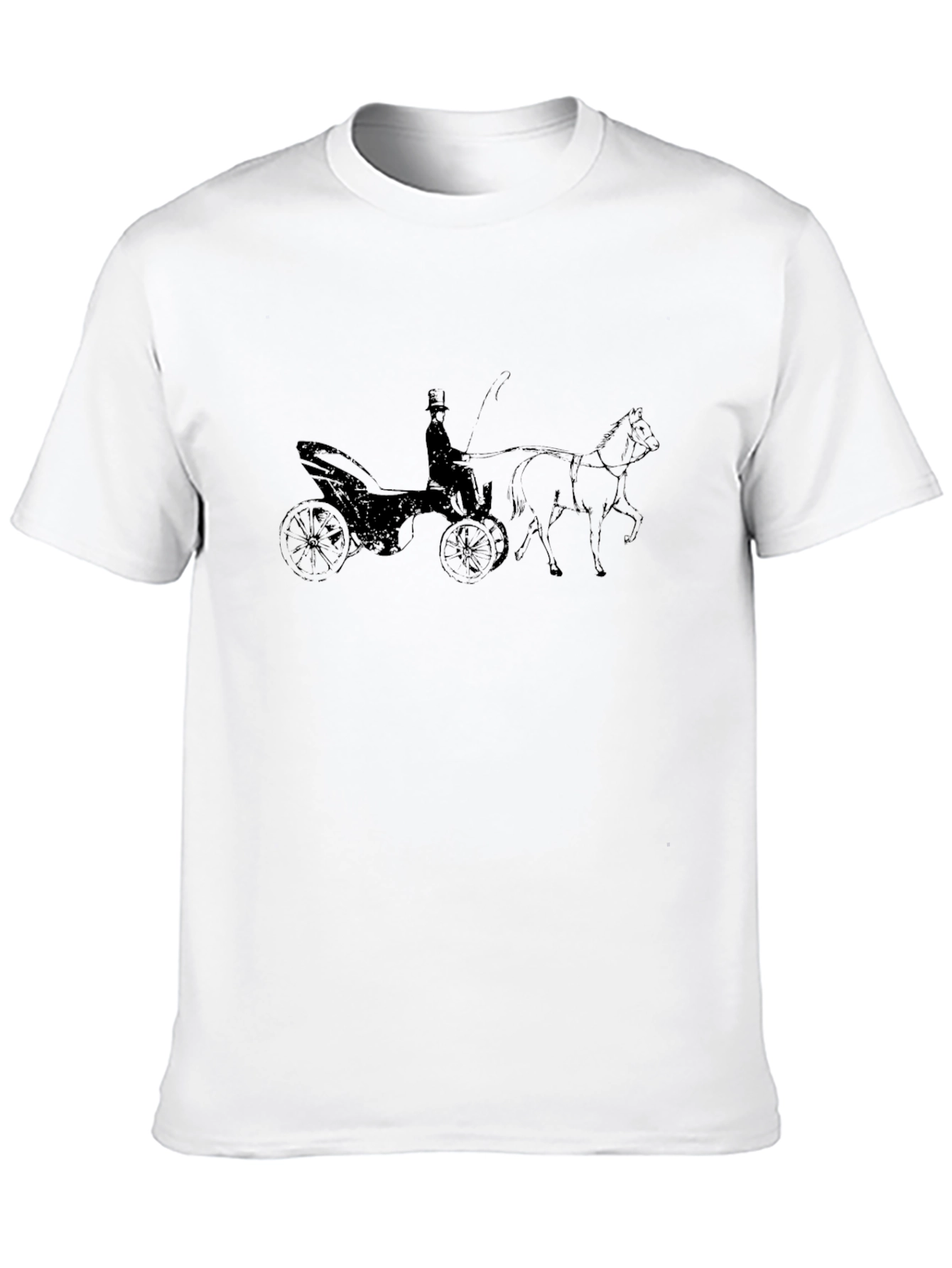 Black Classic Horse & Carriage Graphic Tee - Black view 10