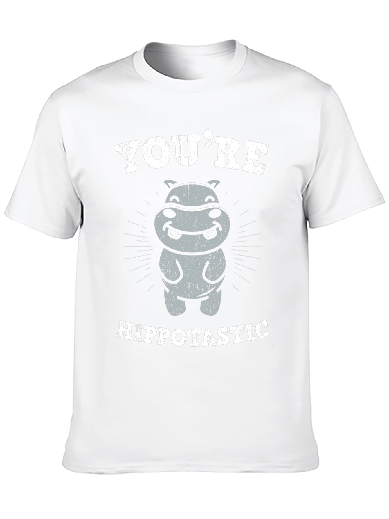 Black You're Hippotastic T-Shirt - Funny Hippo Graphic Tee view 10