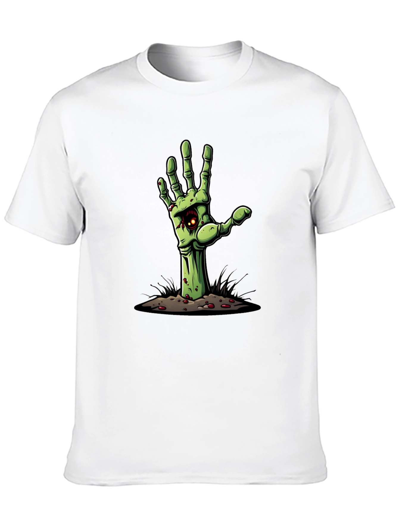Black Zombie Hand Graphic Tee - Halloween T-Shirt view 10