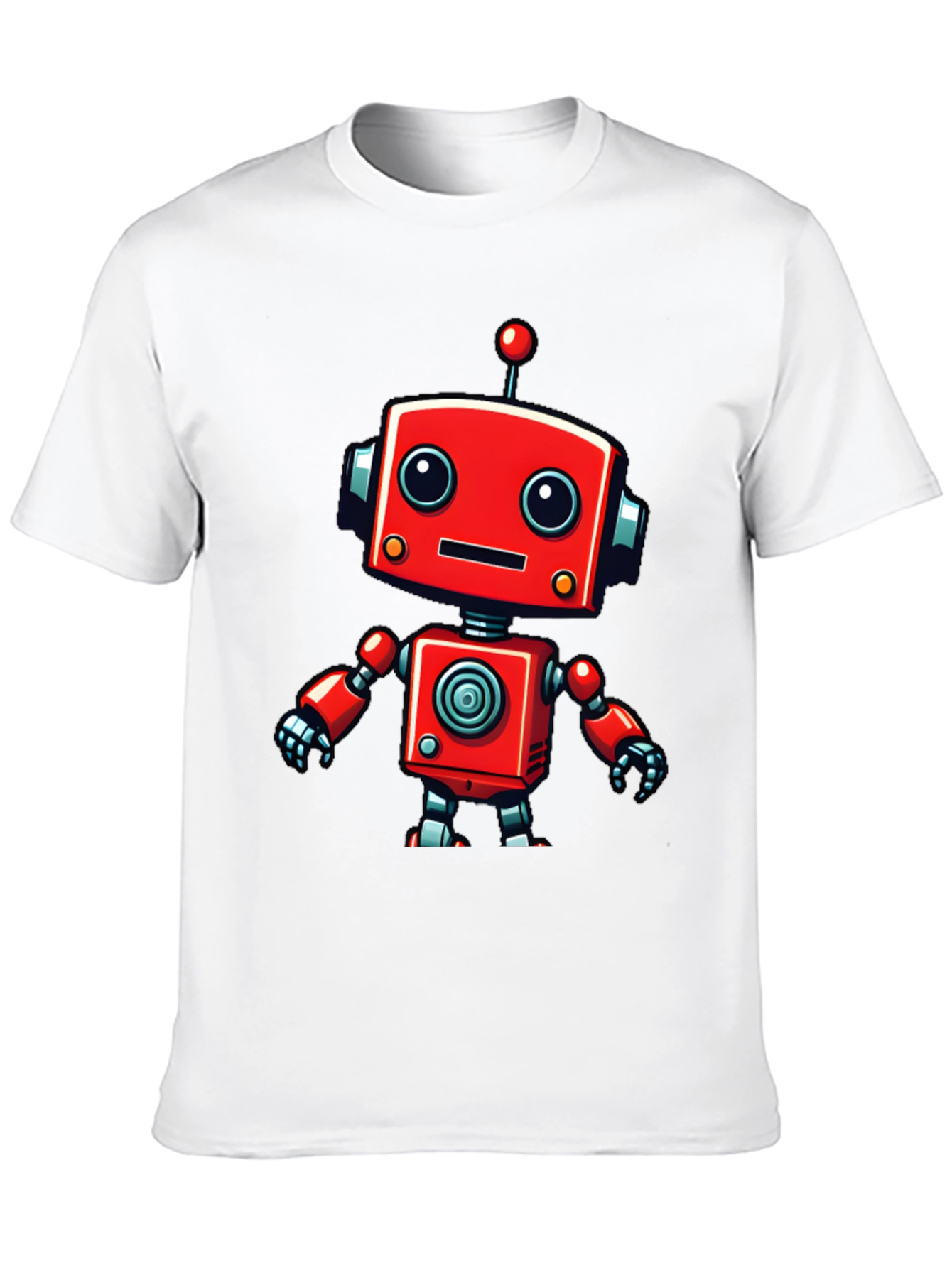 Black Cute Robot Graphic Tee - Fun & Stylish Black T-Shirt view 10